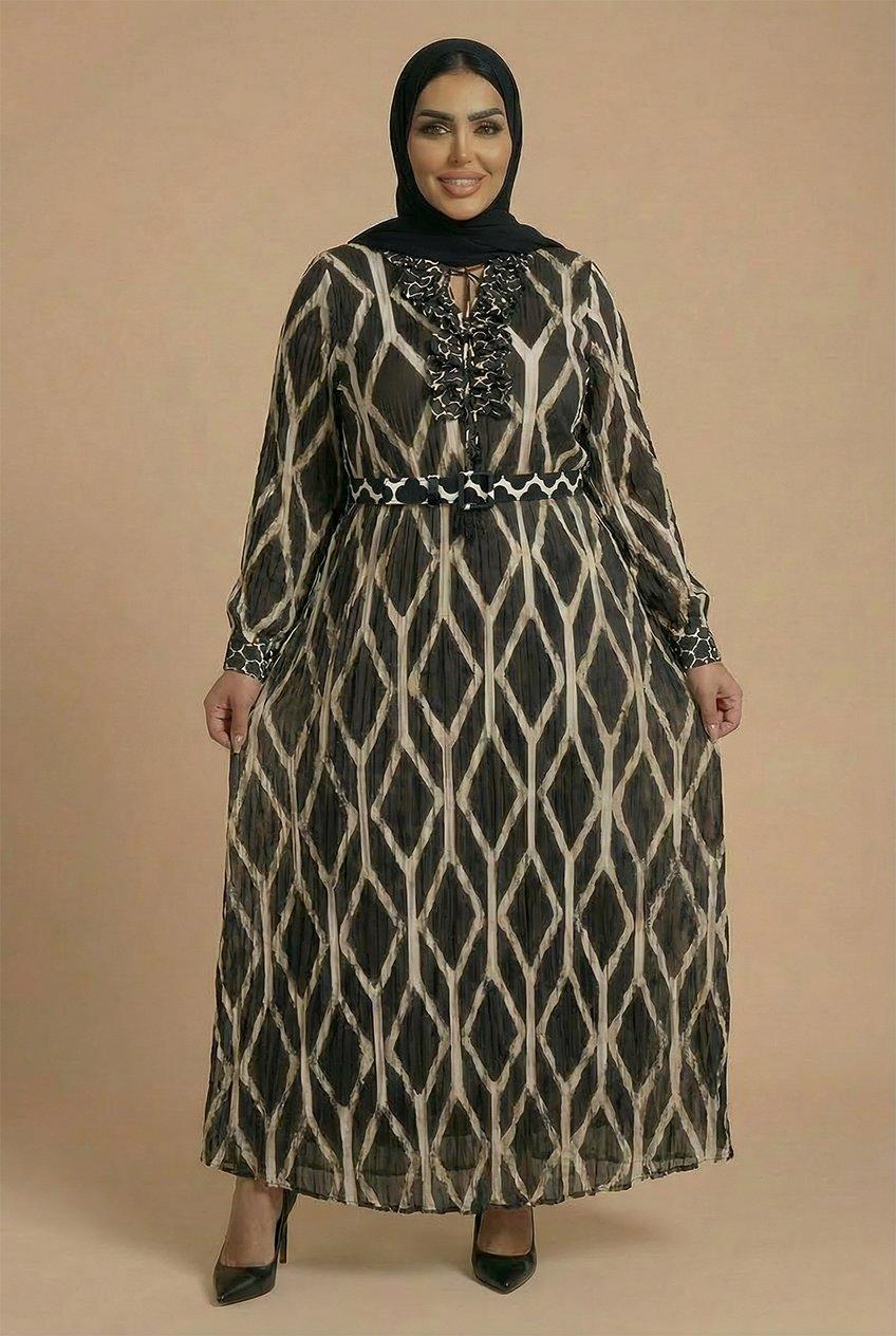 فستان مطبع أسو, 3701_120, large image number 3