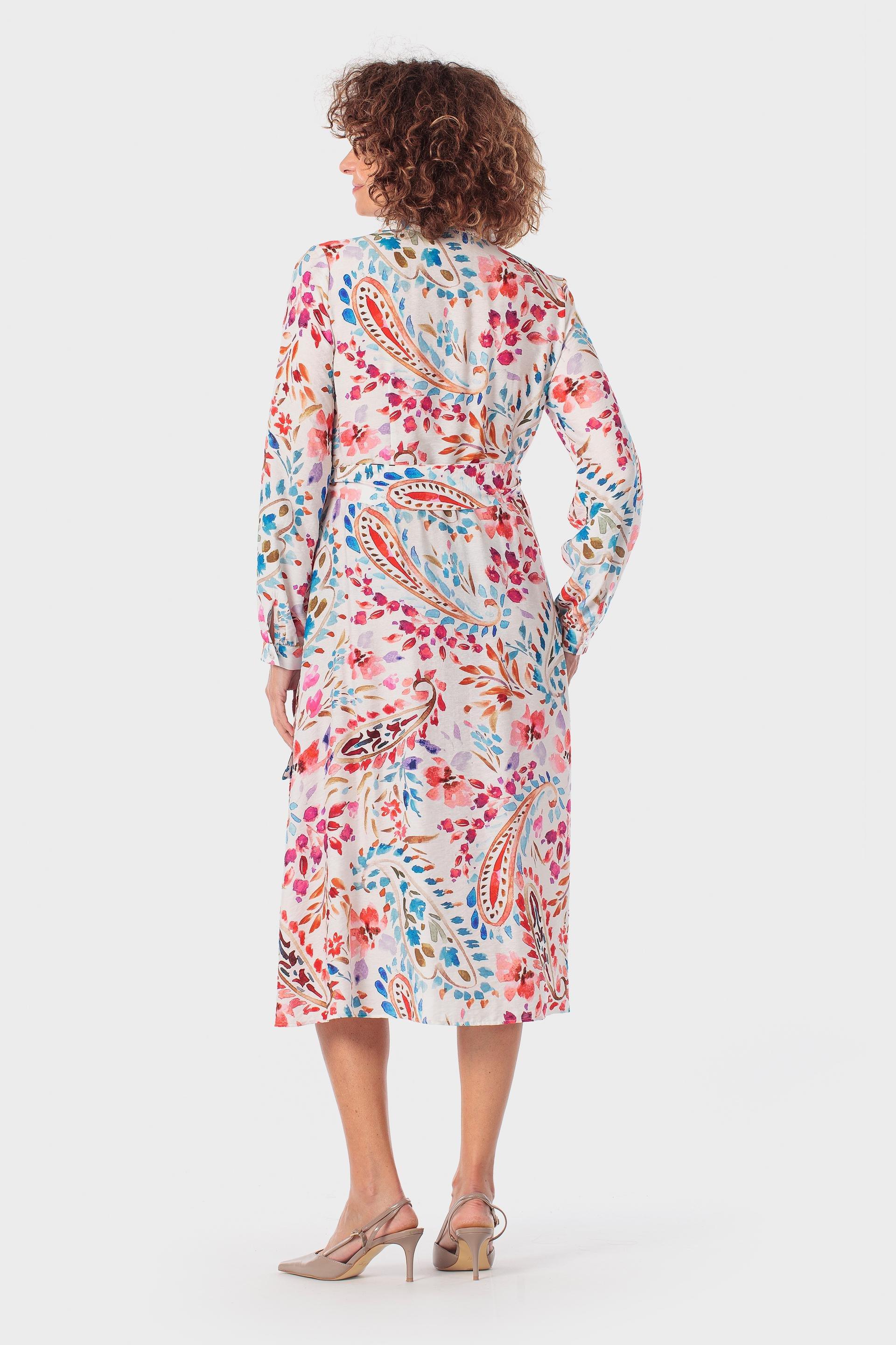 Pink Cashmere Print Dress, 3701_107, large image number 1