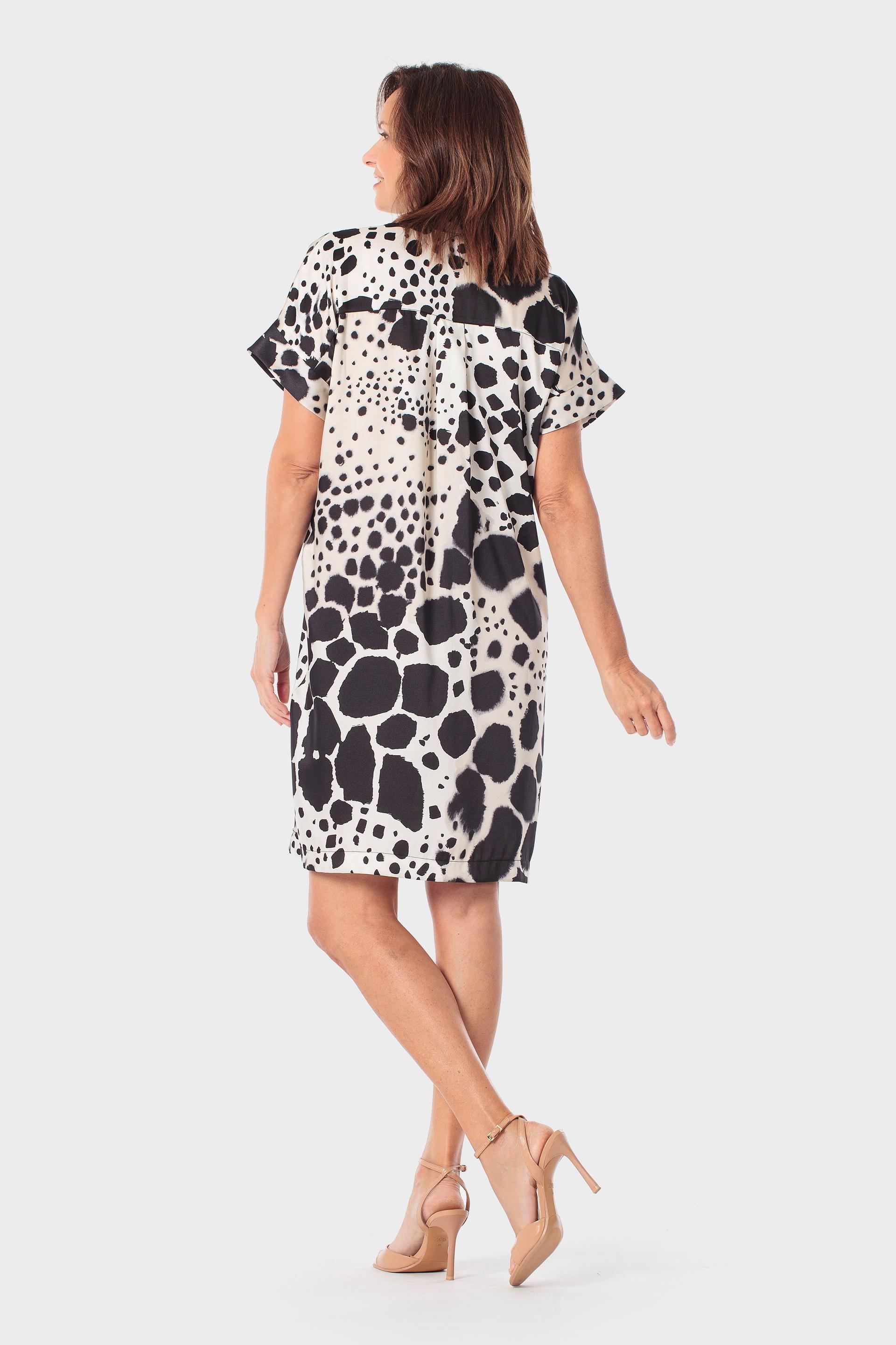 Black Animal Print Dress, 3701_120, medium