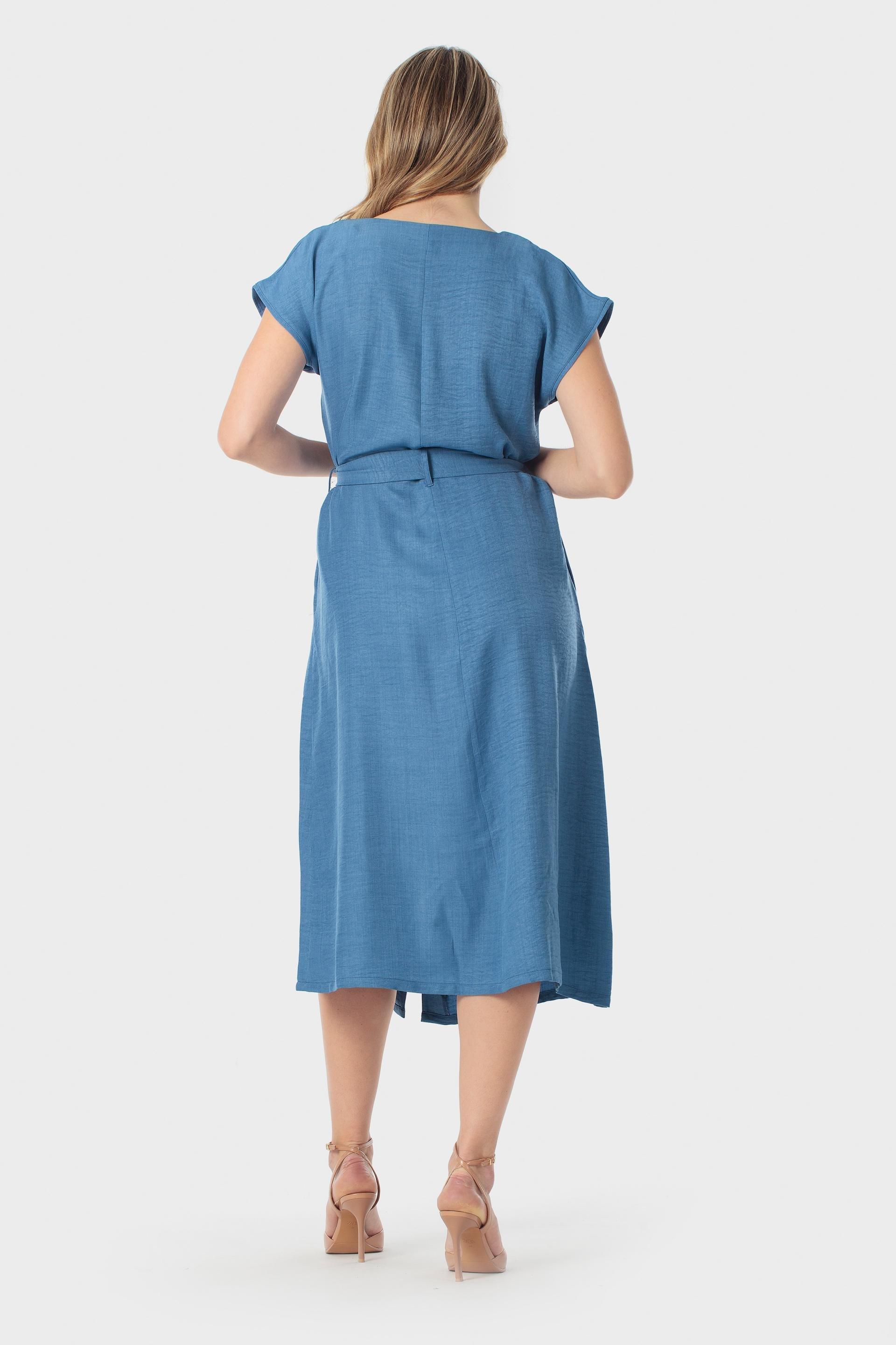 Blue Shirt Dress, 3701_125, large image number 1