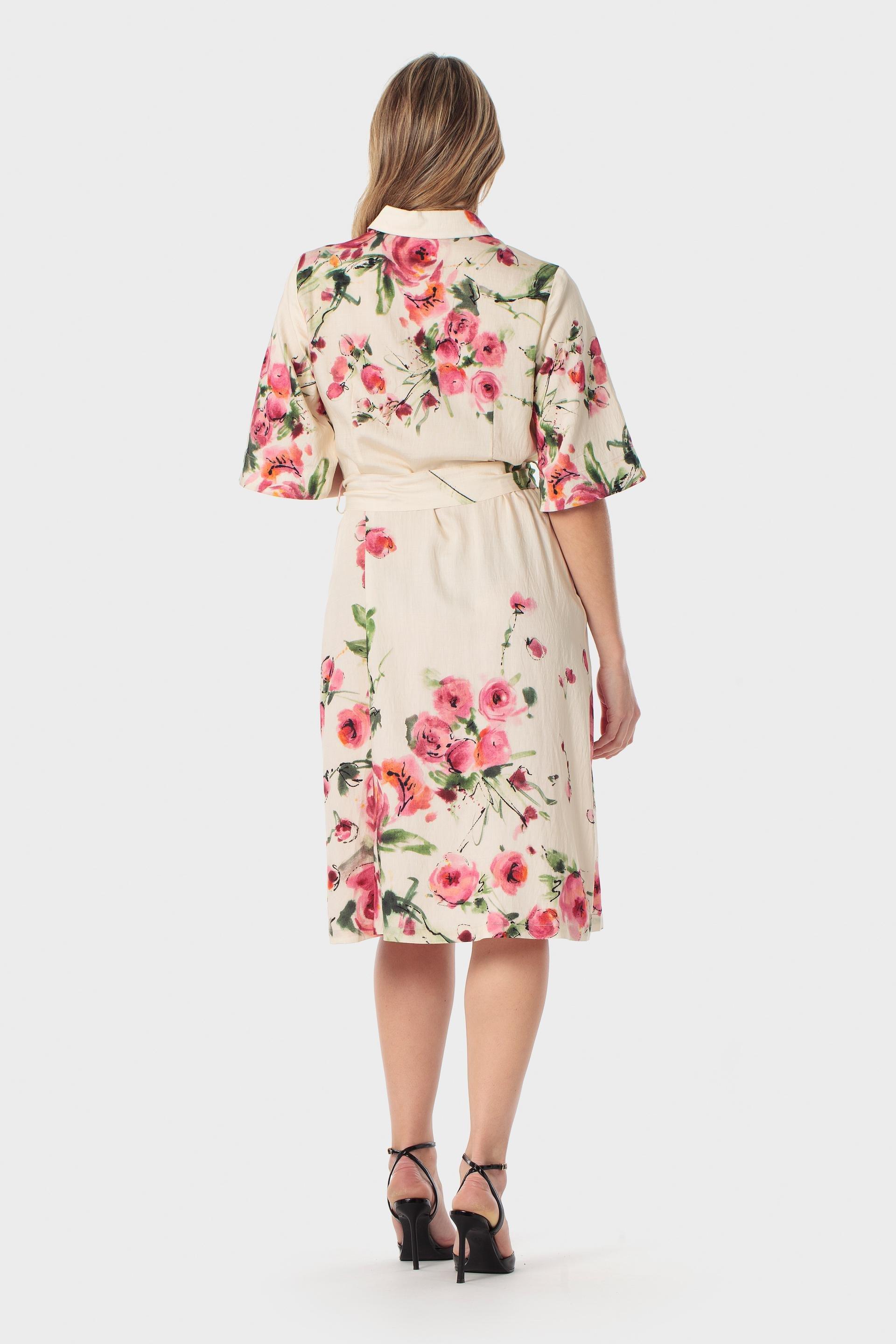 فستان كريمي مطبوع, Yellow Vainilla, medium