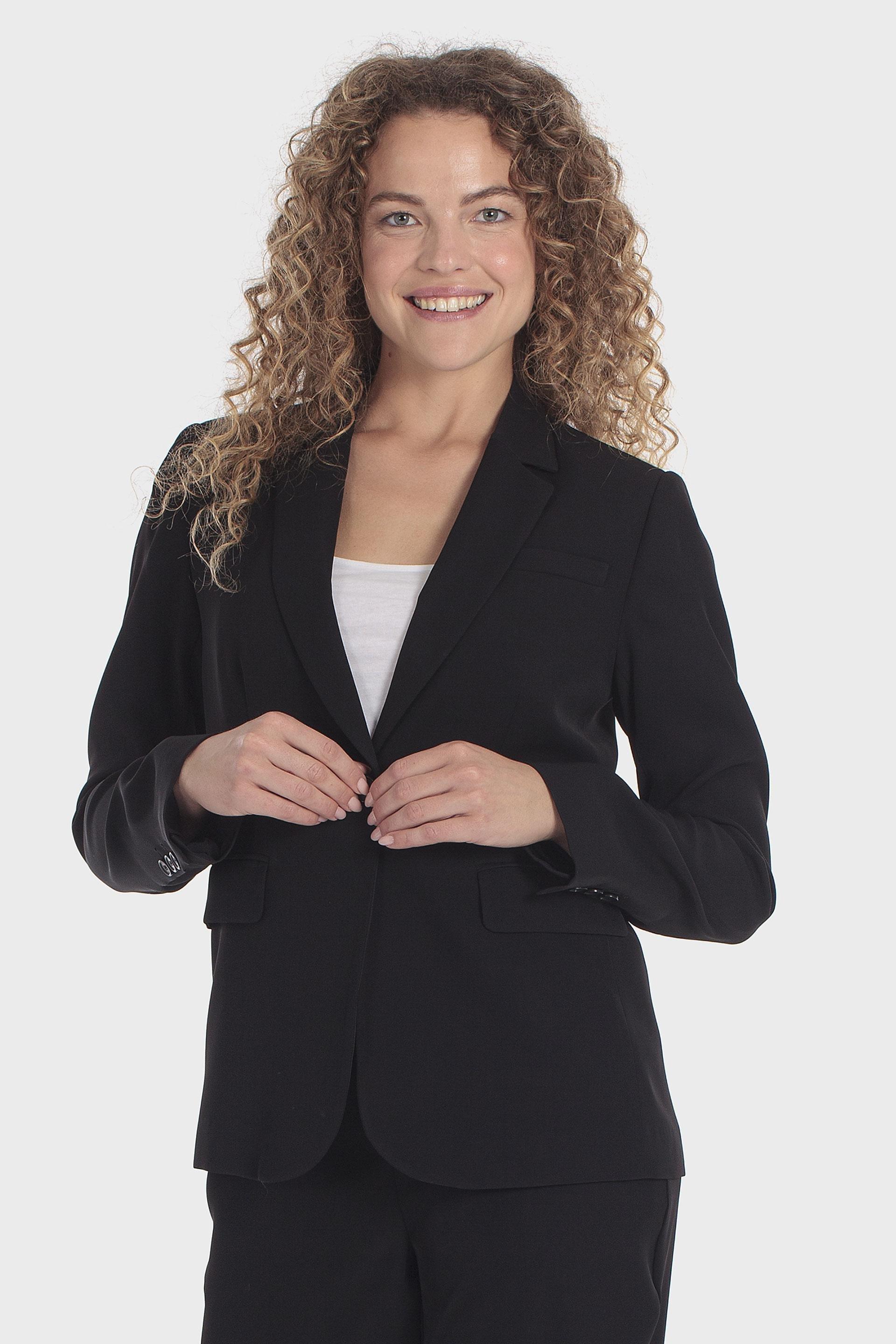 Buttoned Blazer Black, Black, medium