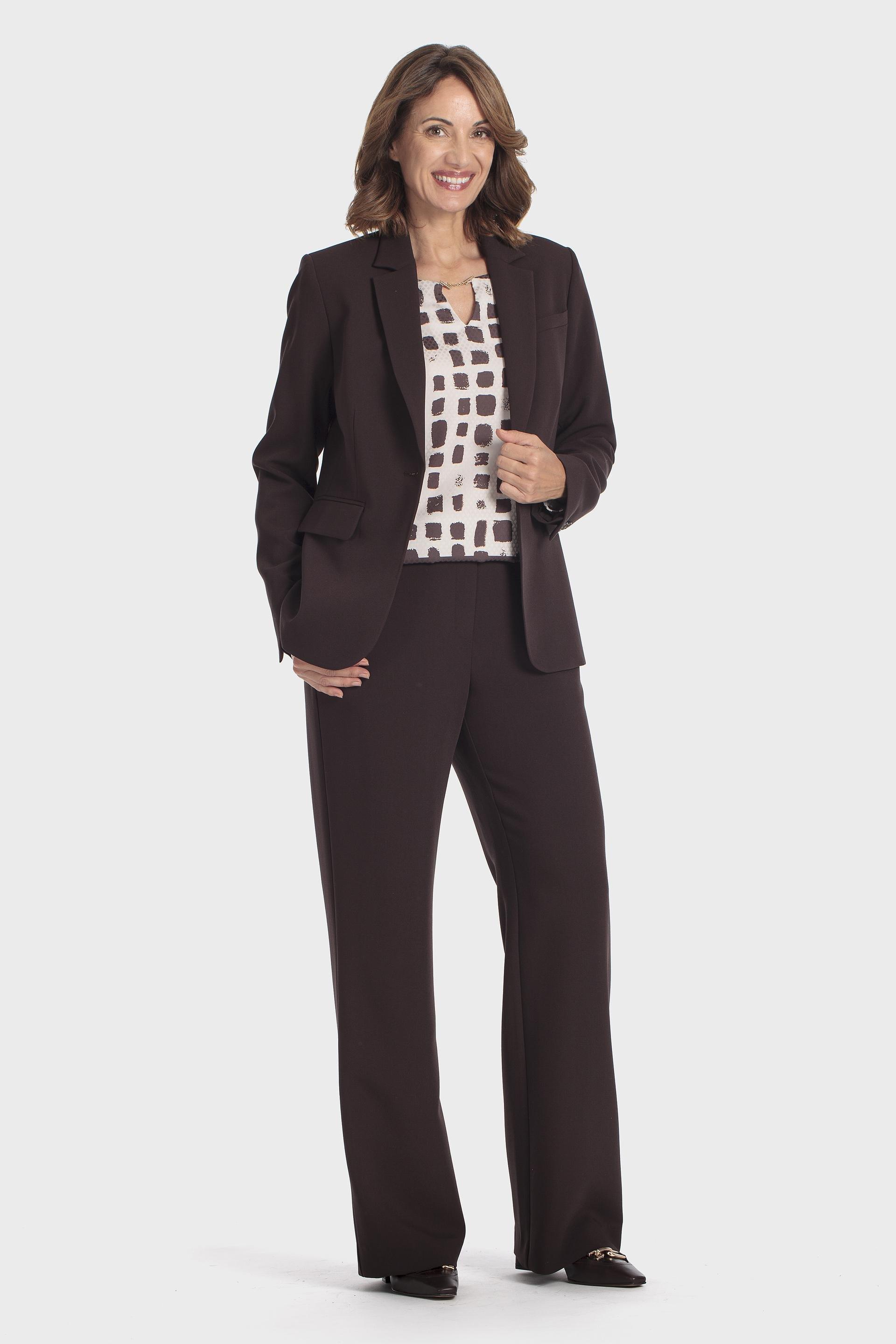 Brown blazer, WOMEN, Brown Chocolate, medium