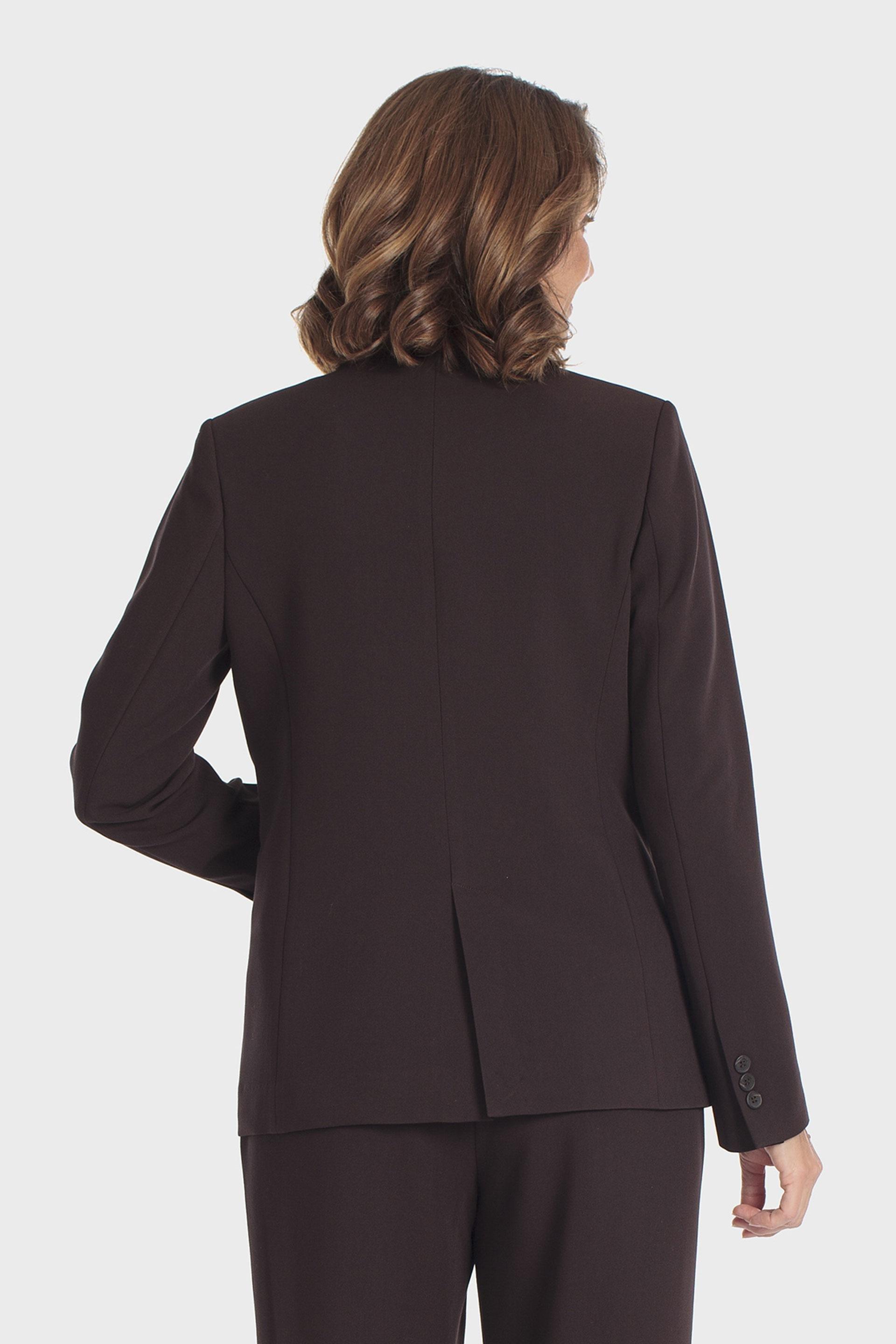 Brown blazer, WOMEN, Brown Chocolate, medium