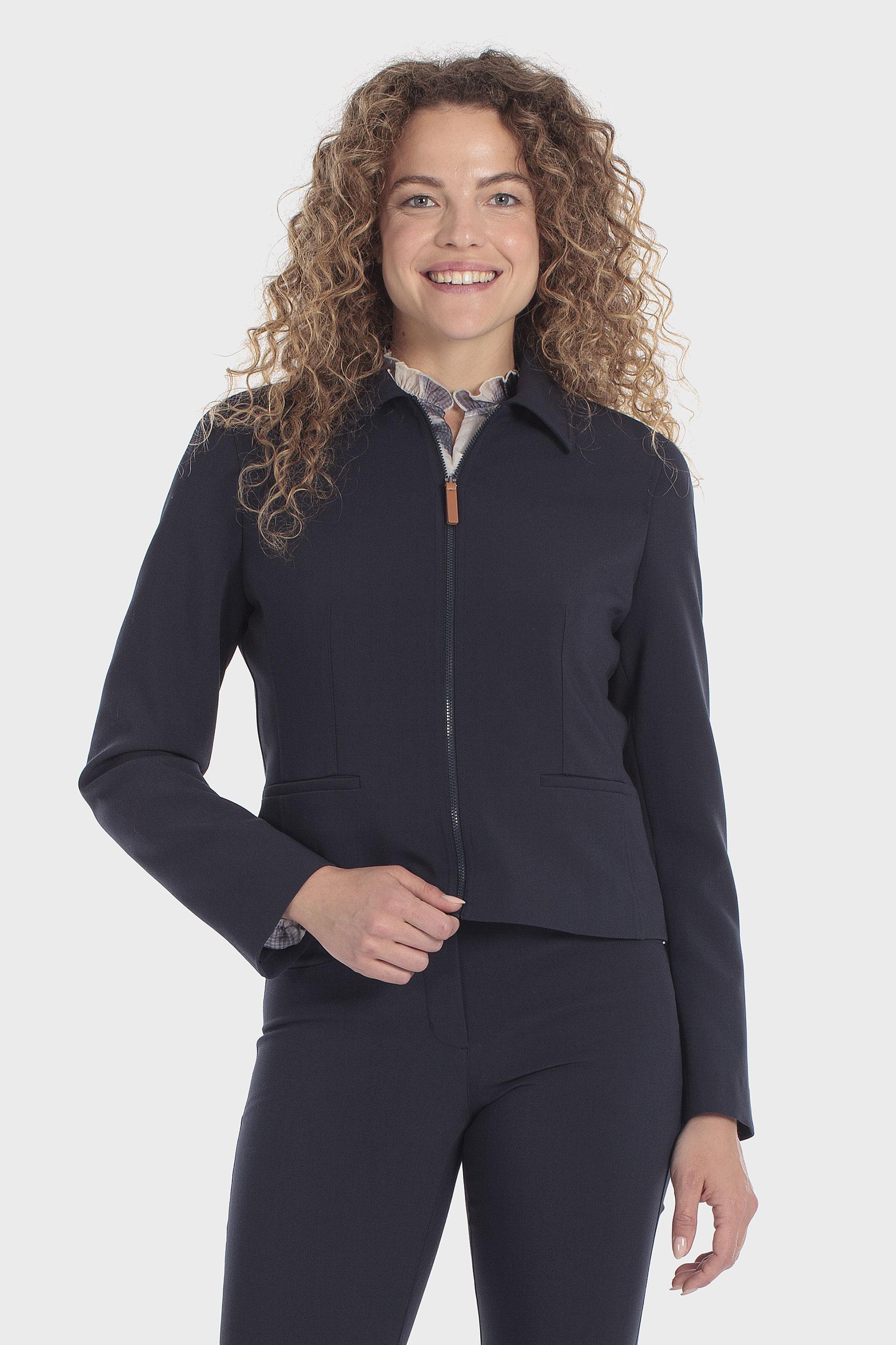 Zip-Through Jacket Navy, Blue Navy, medium