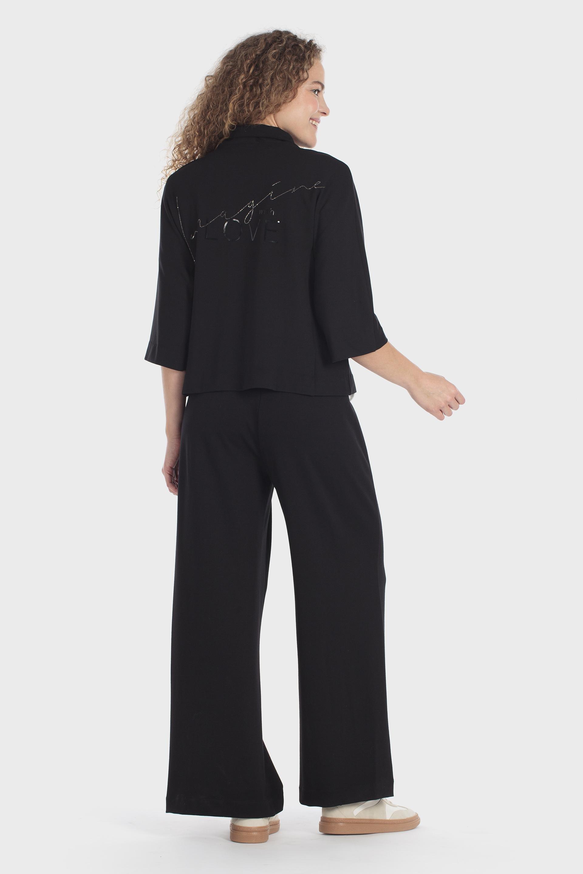 Black Zipper Jacket, Black, large image number 3