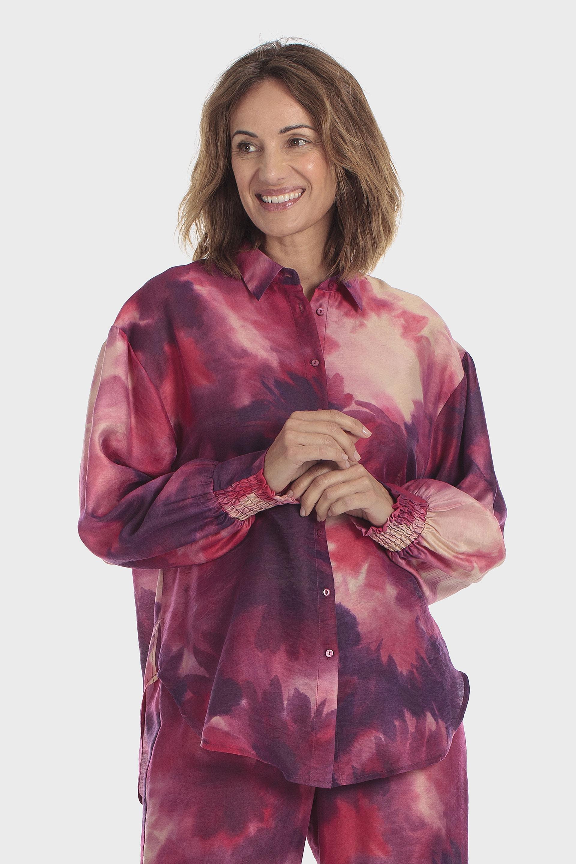 Purple Printed Shirt, Purple Mallow, large image number 0