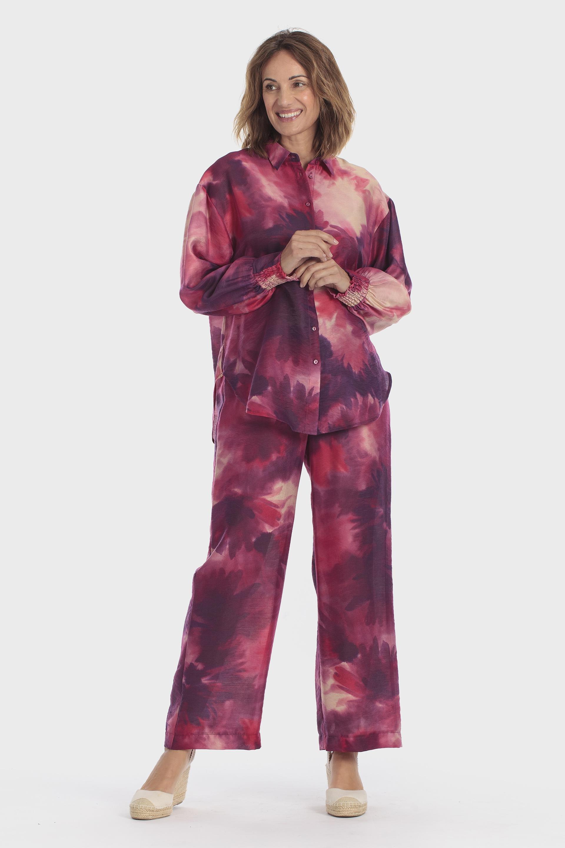 Purple Printed Shirt, Purple Mallow, large image number 1
