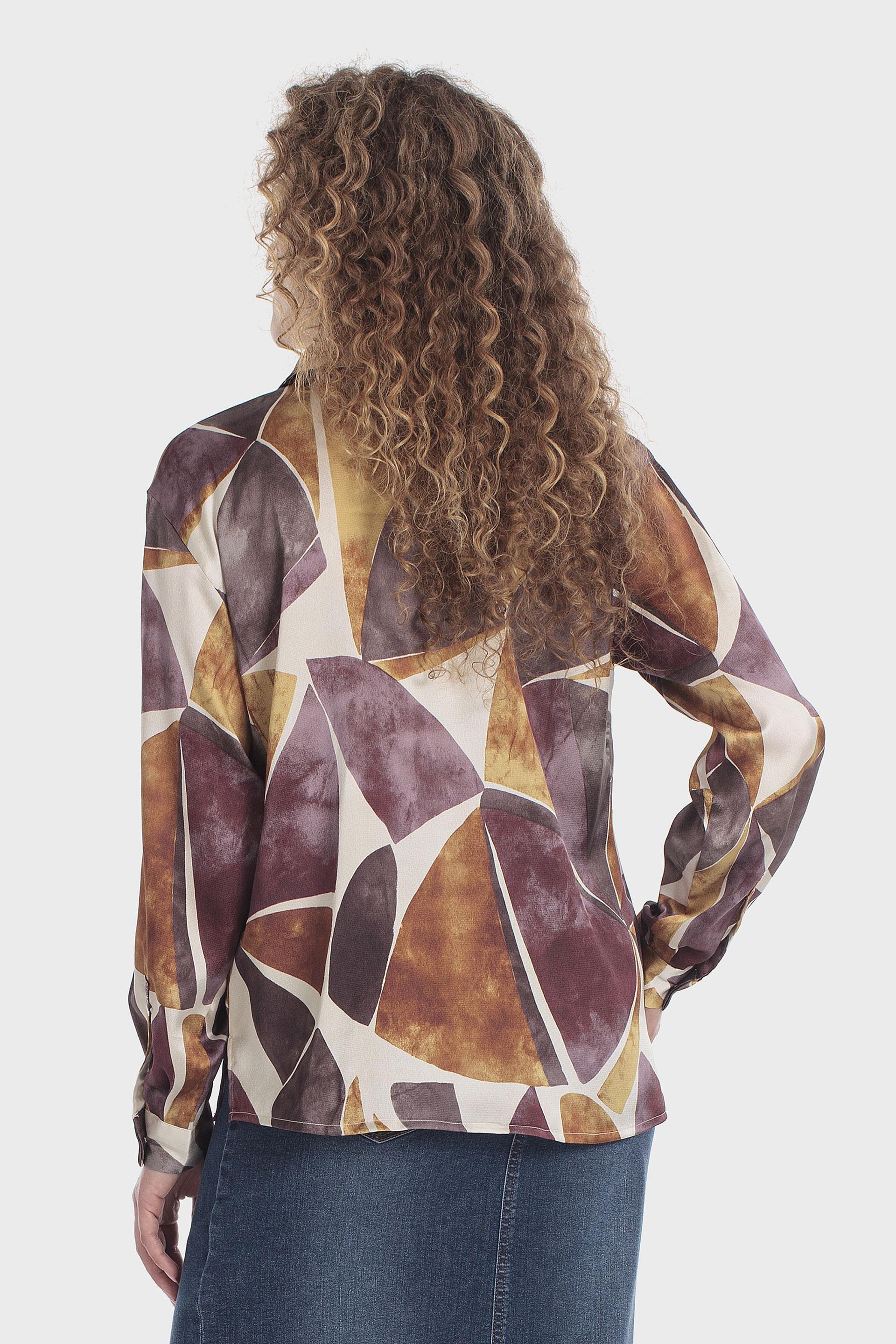 Brown Printed Shirt, Purple Mulberry, large image number 2
