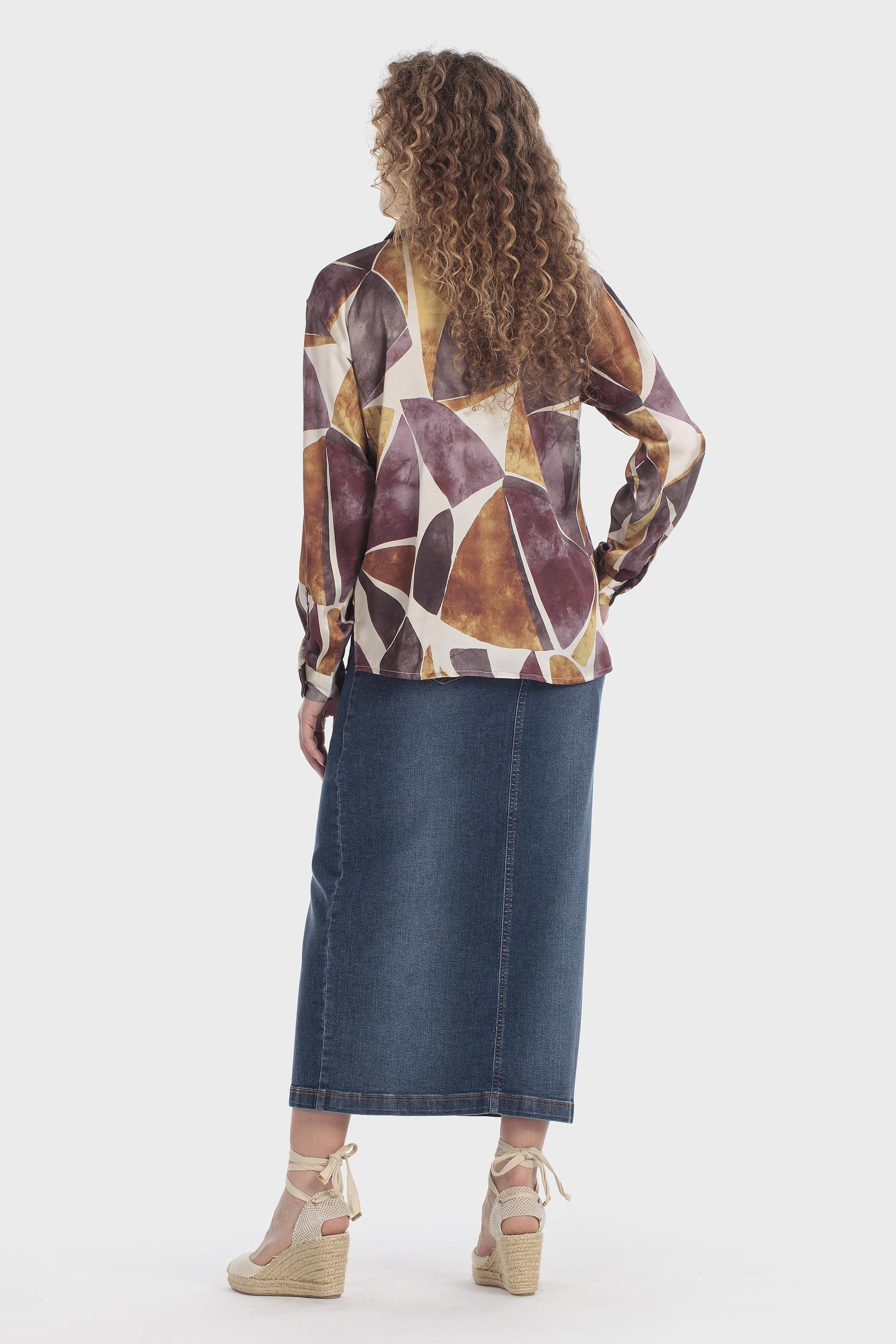 Brown Printed Shirt, Purple Mulberry, large image number 3