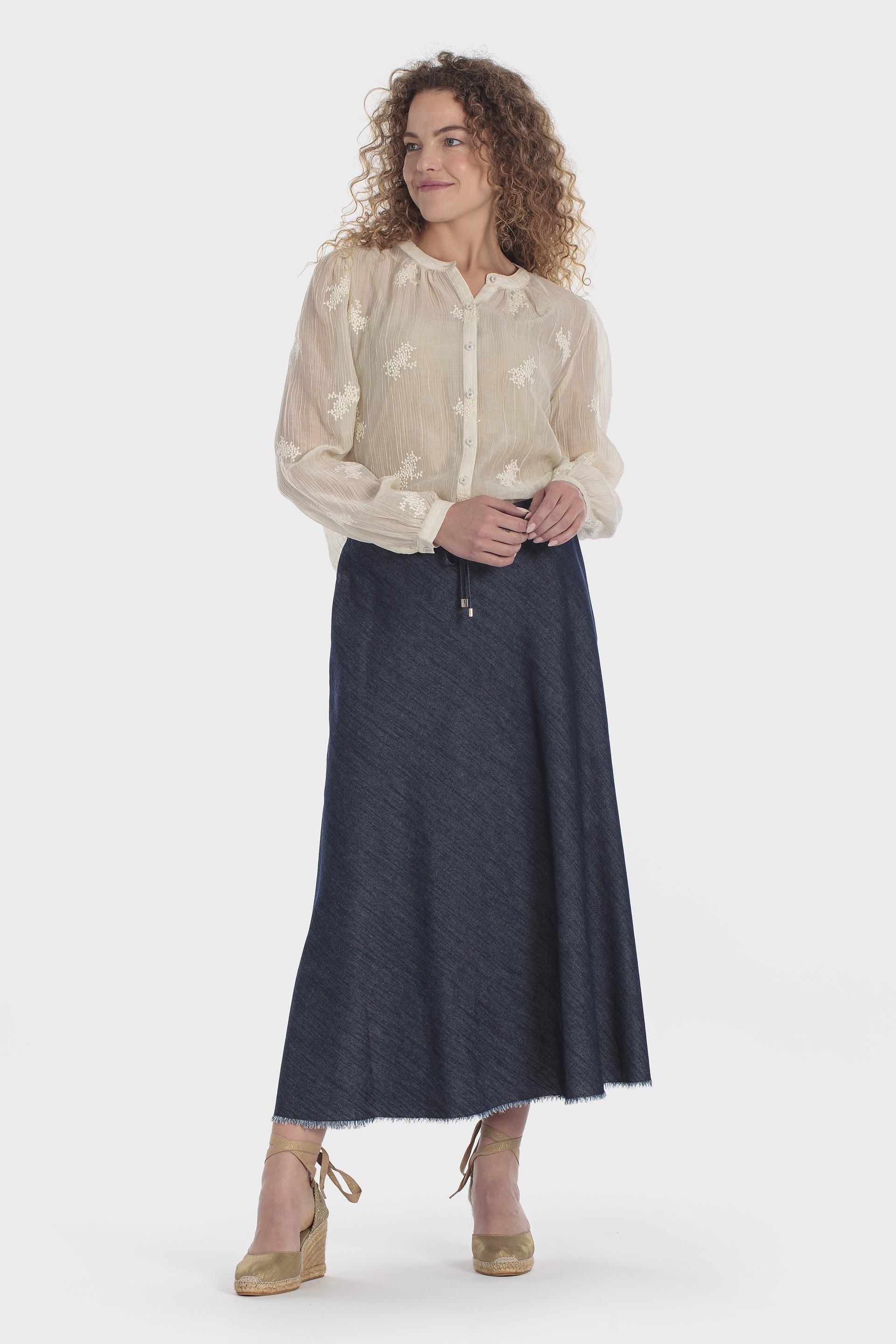Embroidered Shirt Beige, Beige, medium