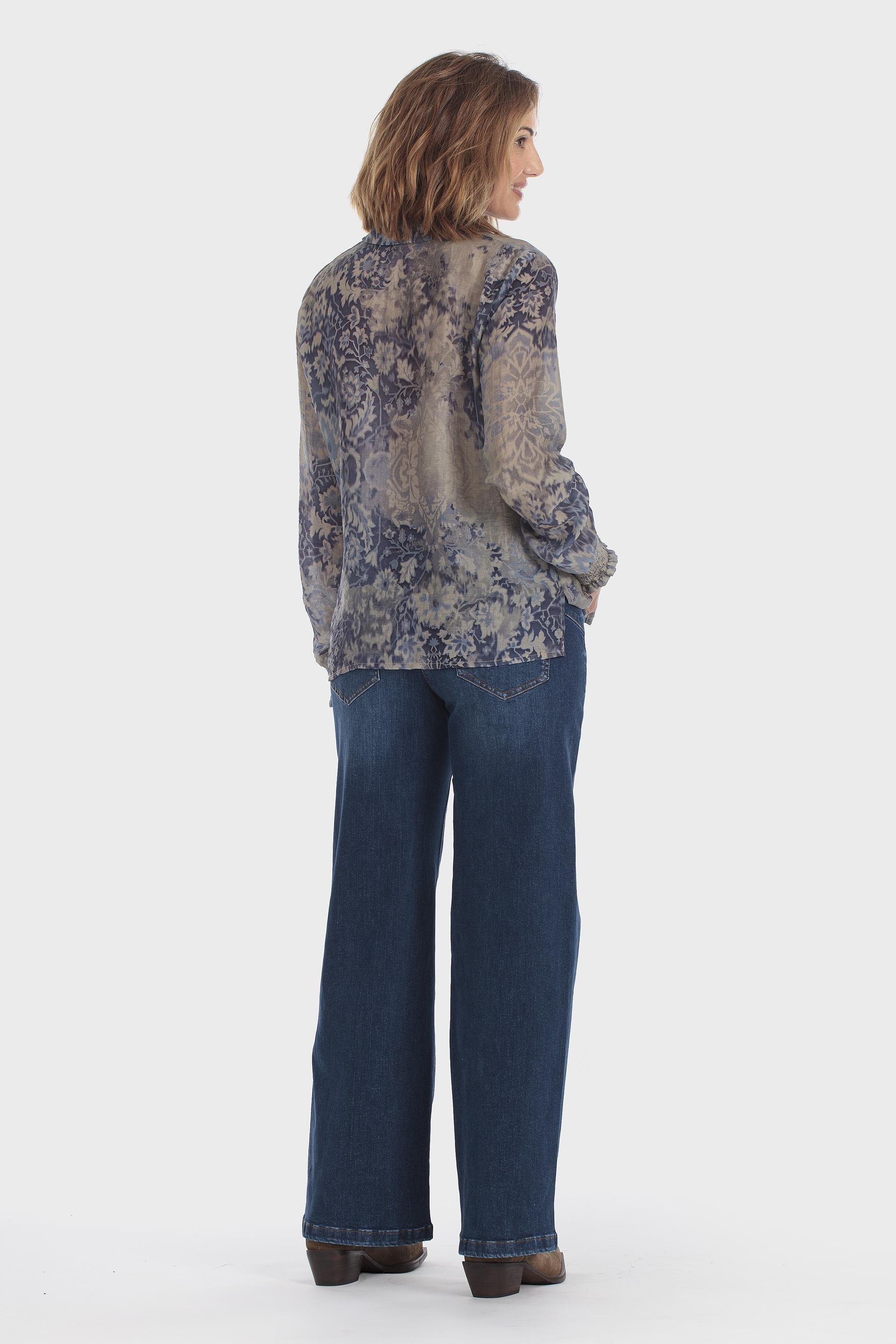 Blue Printed Shirt, Blue Cramberry, large image number 3