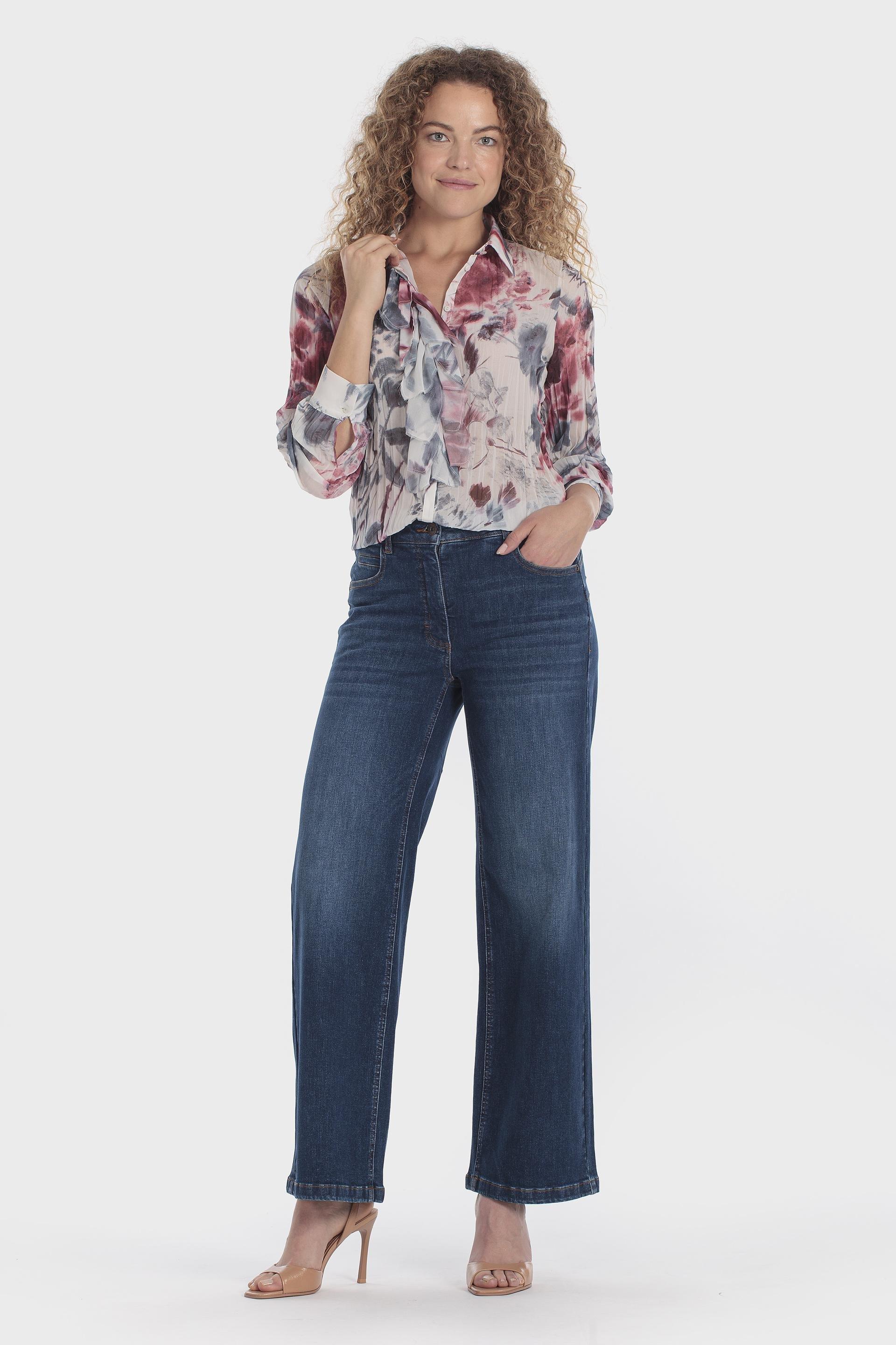 Multicolour Printed Pleated Shirt, Red Druby, medium
