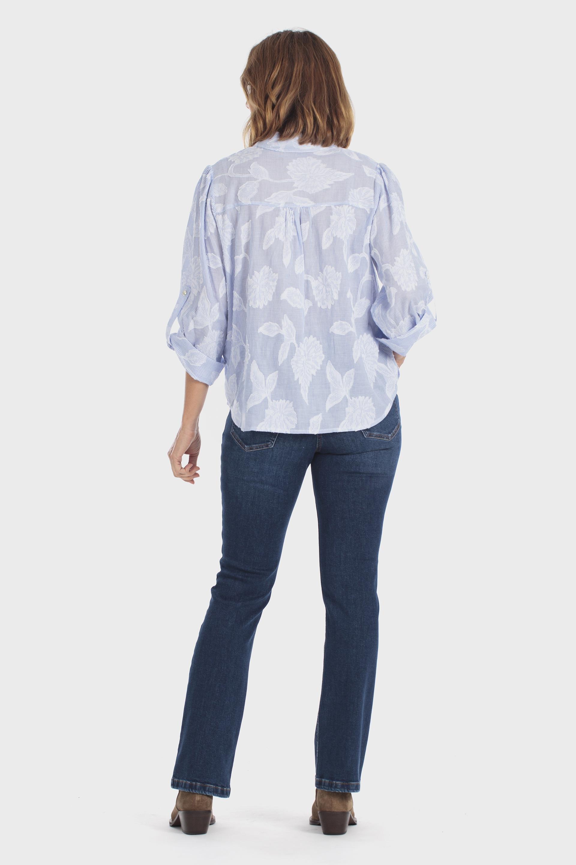 Printed Cotton Shirt Blue, Blue, large image number 3