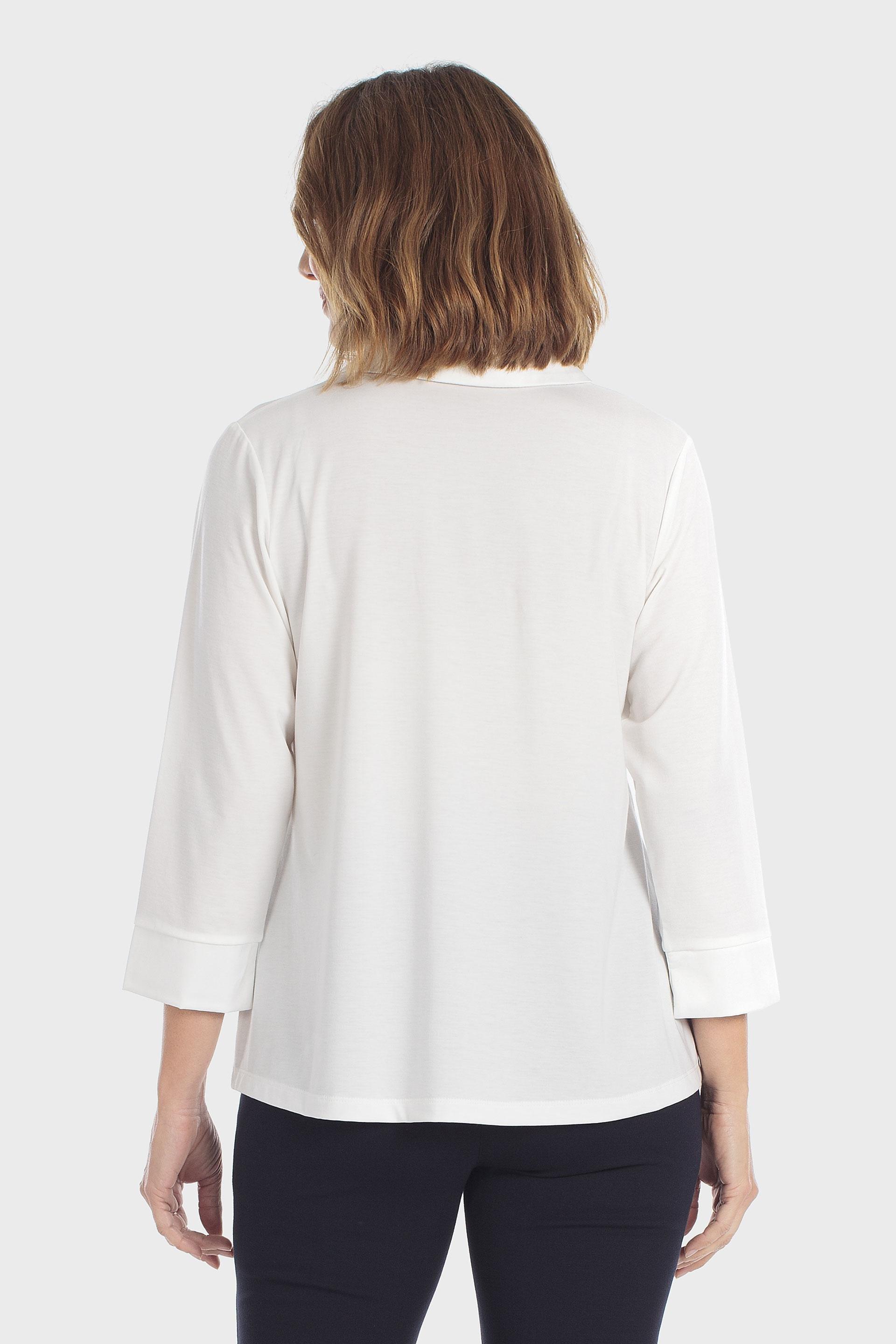 White Polo Shirt, Beige Talc, large image number 2