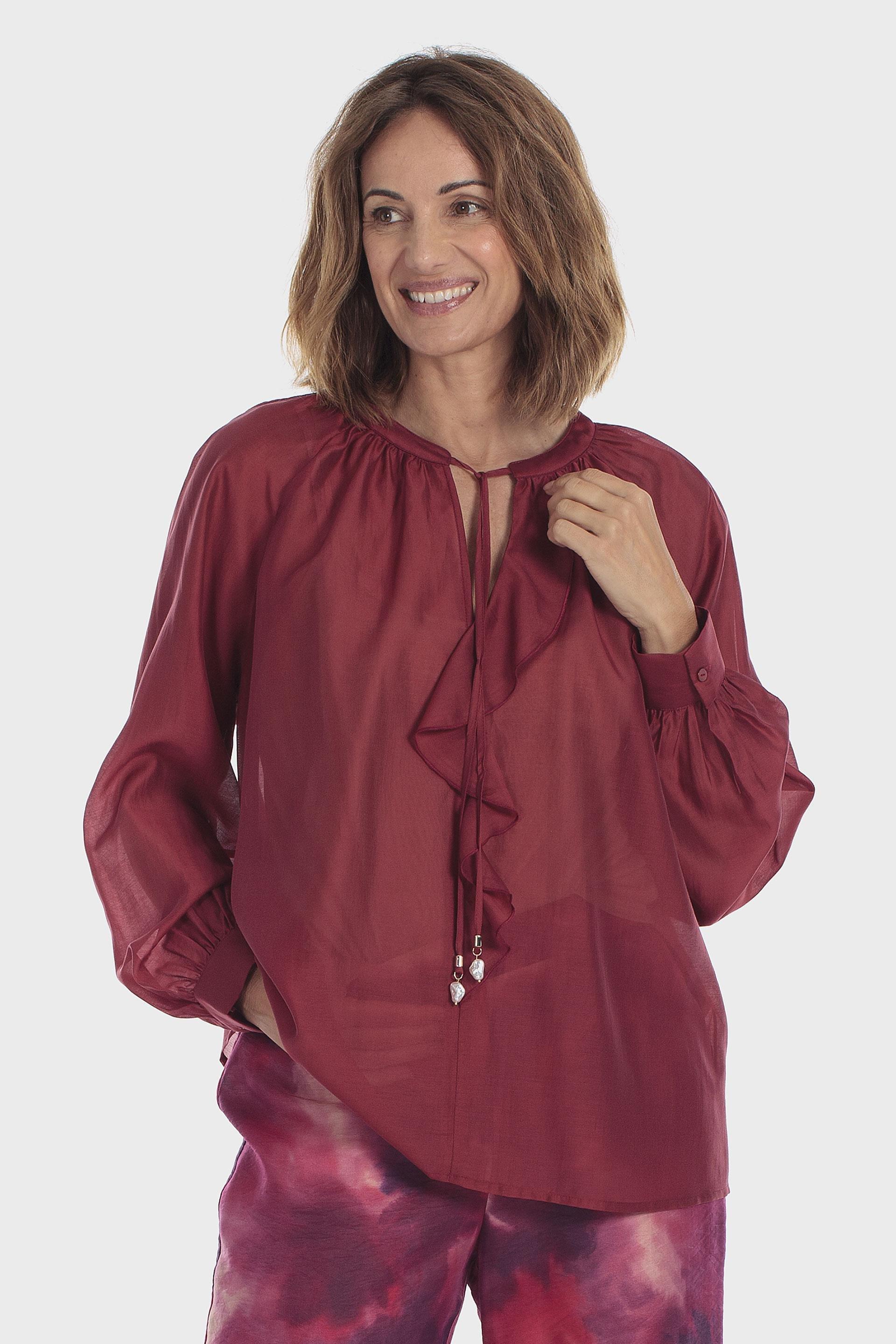 Red Fancy Blouse, Red Druby, large image number 0