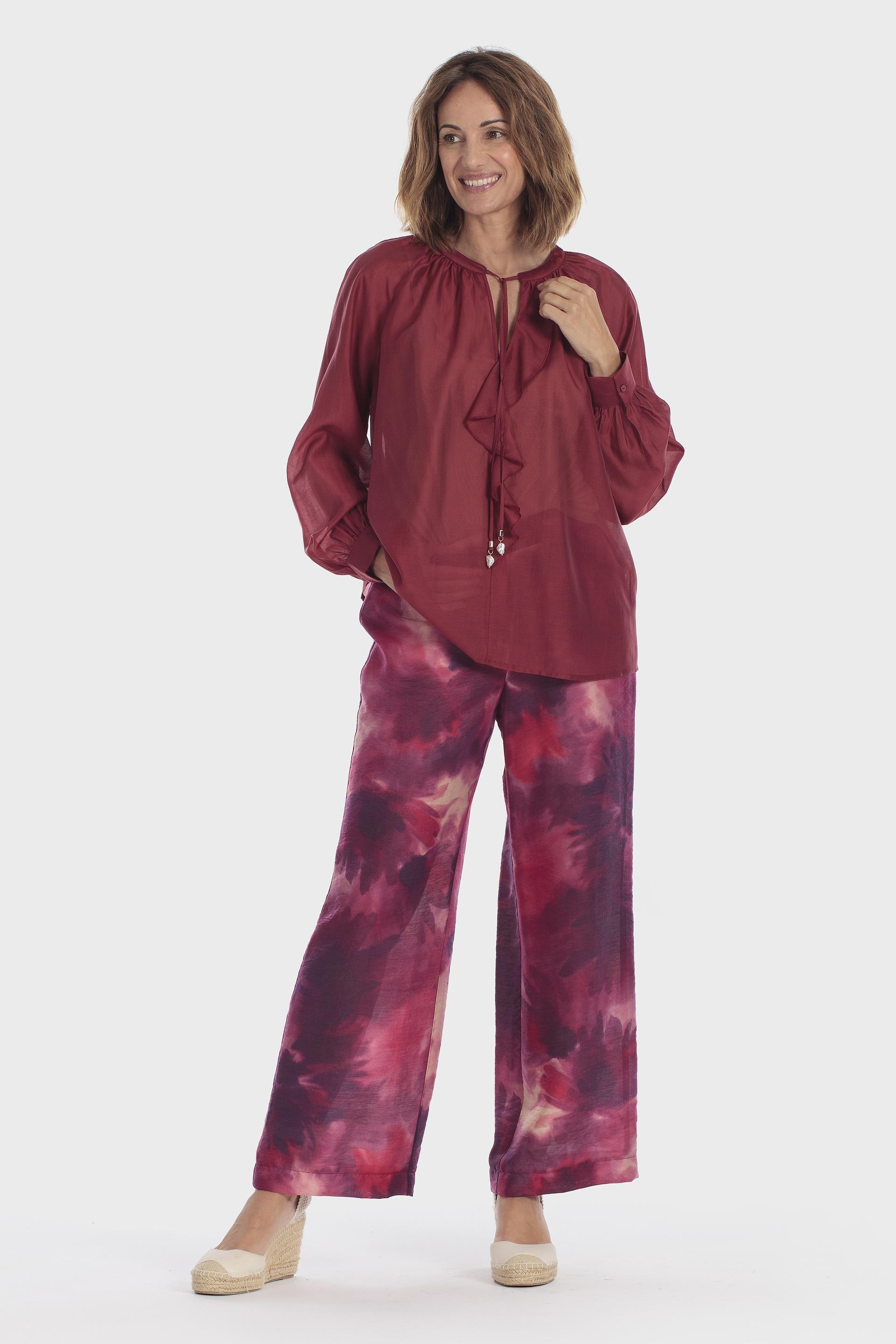 Red Fancy Blouse, Red Druby, large image number 1