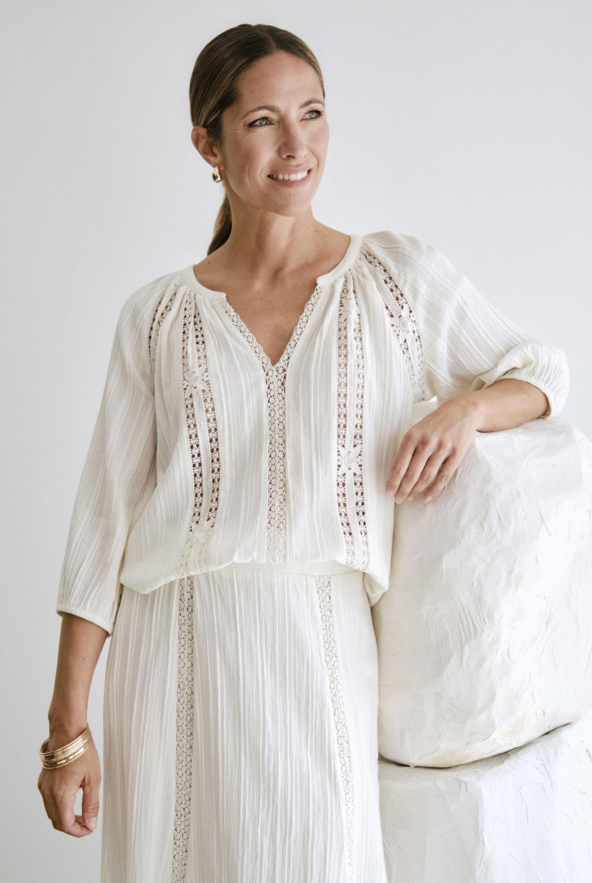 Embroidered Blouse Beige, Beige Natual, large image number 0