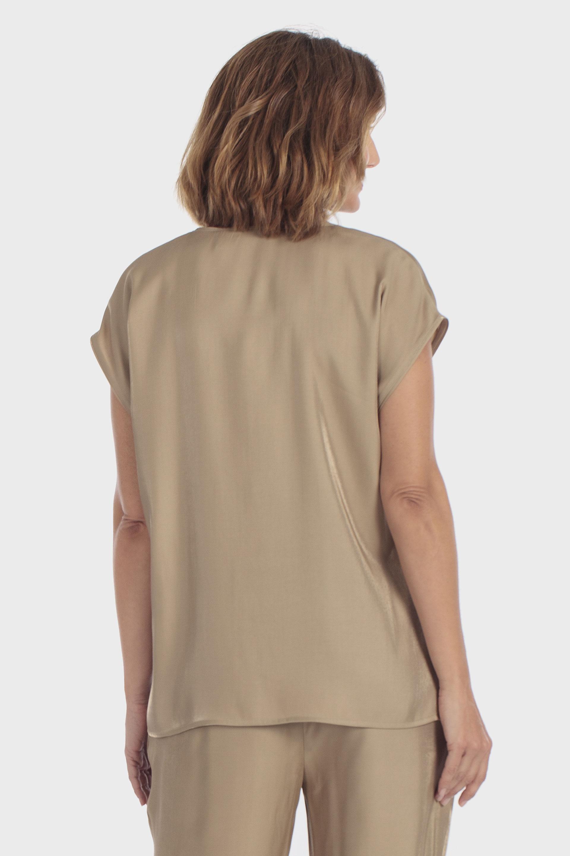 Metallic Fancy Blouse Gold, Metal Golden, medium