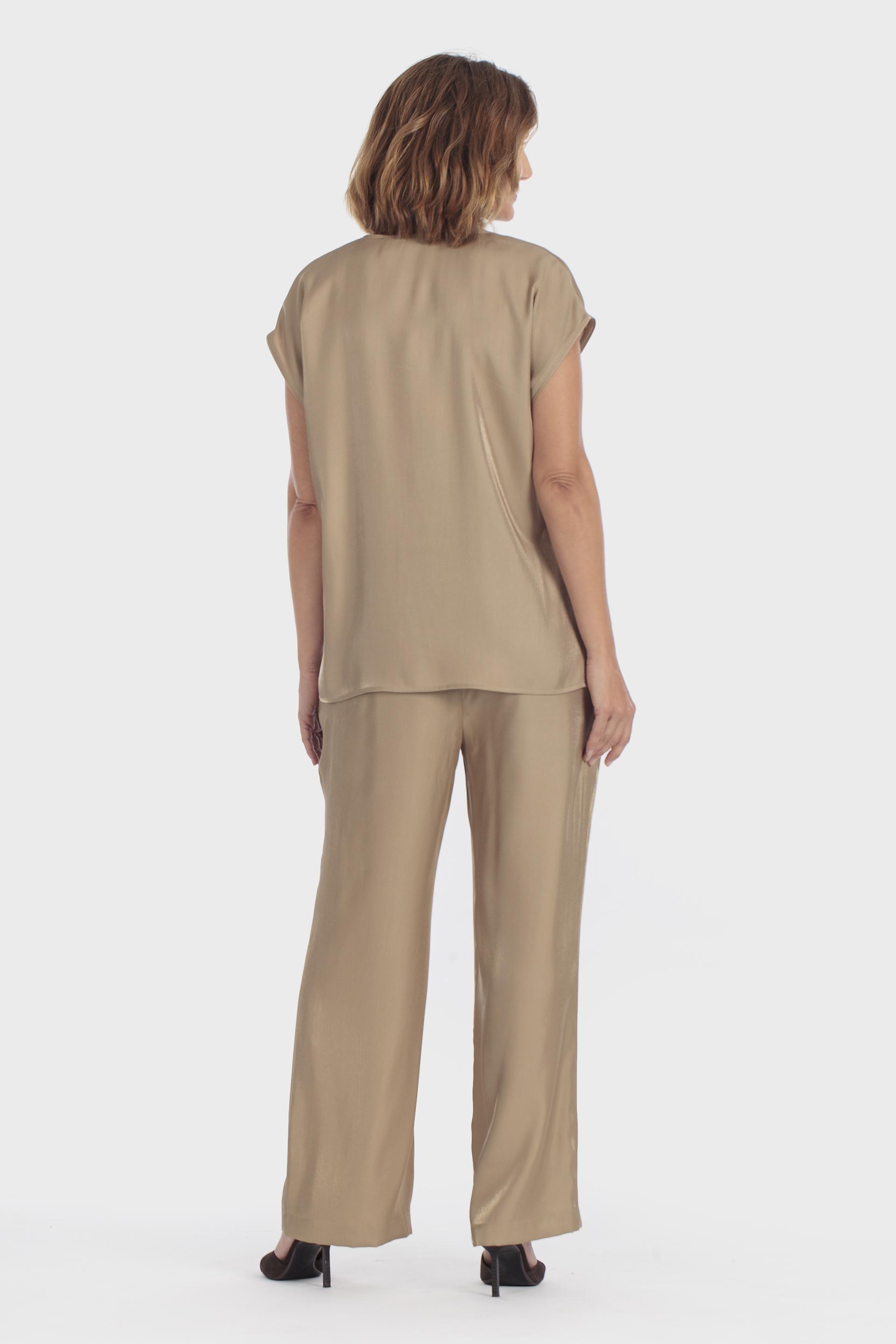 Metallic Fancy Blouse Gold, Metal Golden, large image number 3