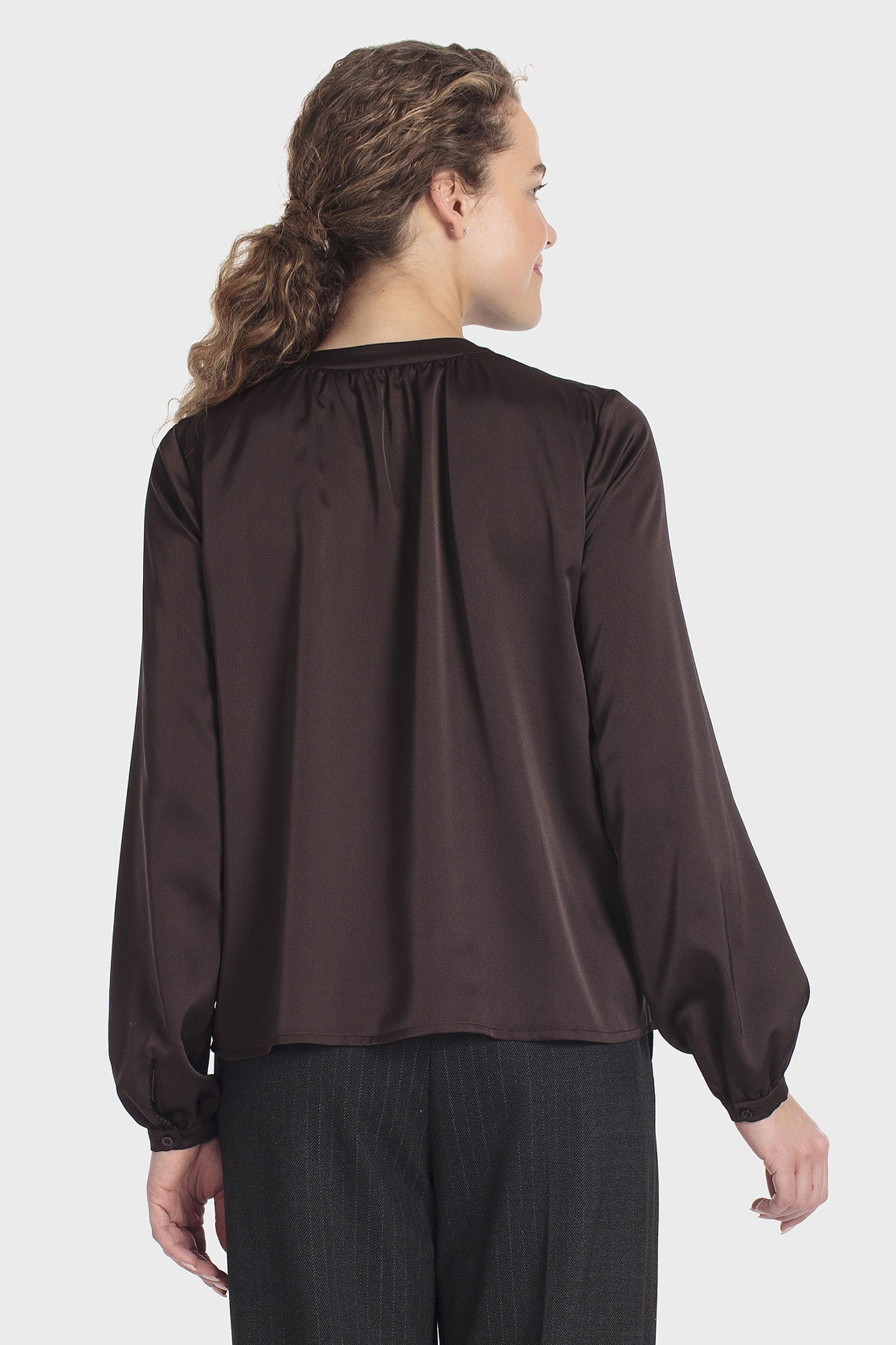 Fancy blouse, WOMEN, Brown Chocolate, medium