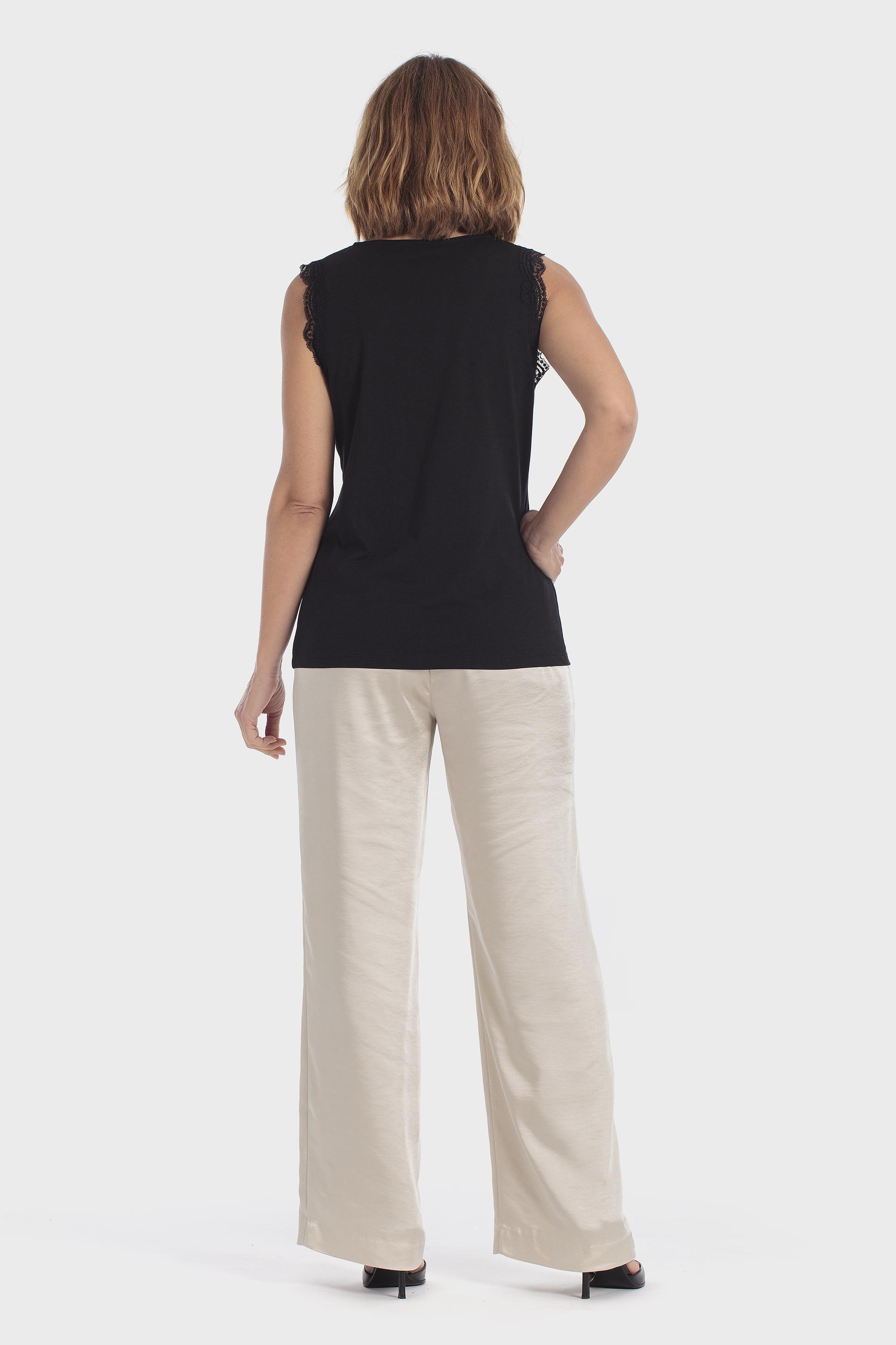 Black Lace T-Shirt, Black, large image number 5