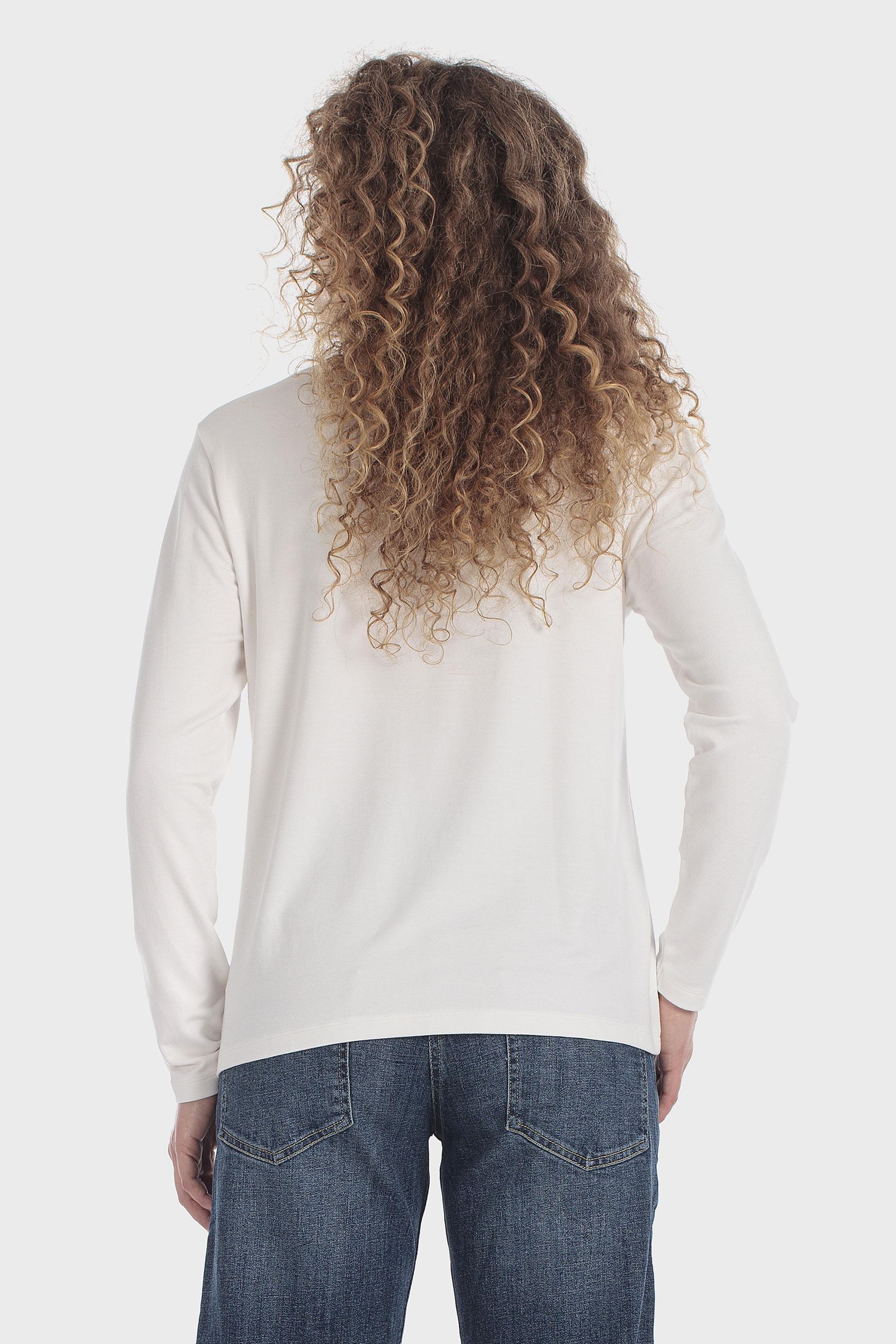 Gemstone Slogan Long Sleeve T-Shirt Cream, Beige Talc, large image number 2