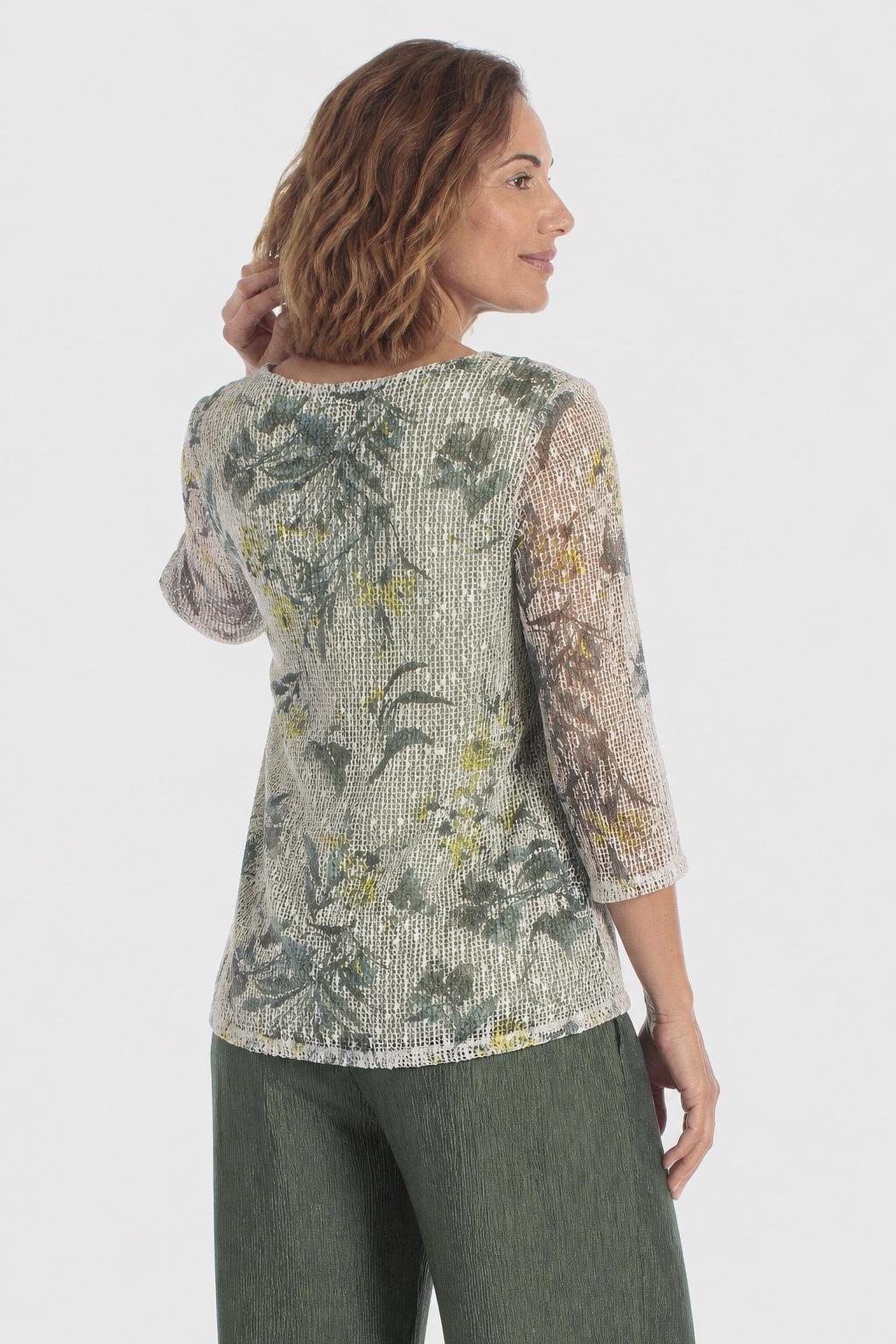 Mesh Printed T-Shirt Green, Green Forest, large image number 2