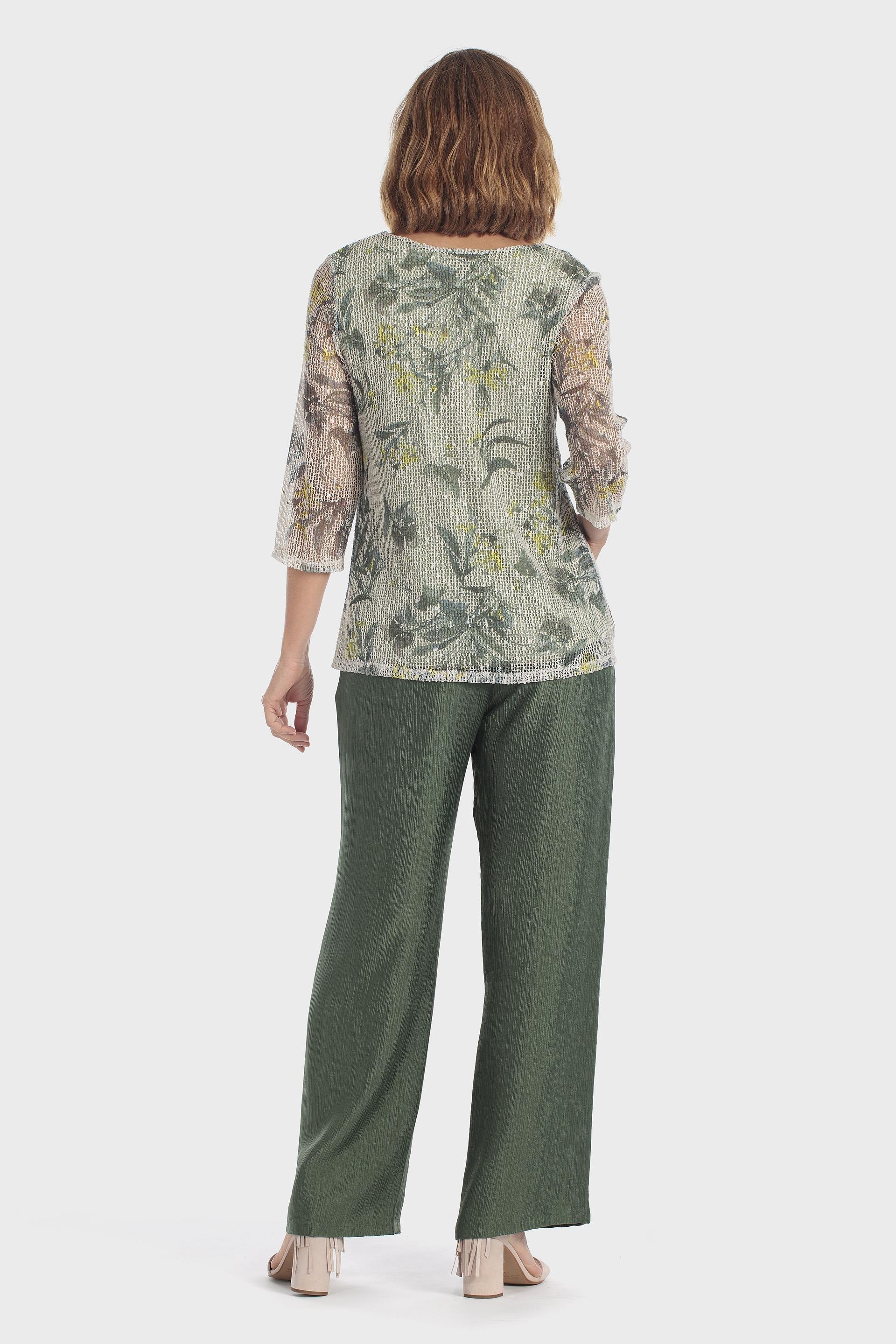 Mesh Printed T-Shirt Green, Green Forest, large image number 3