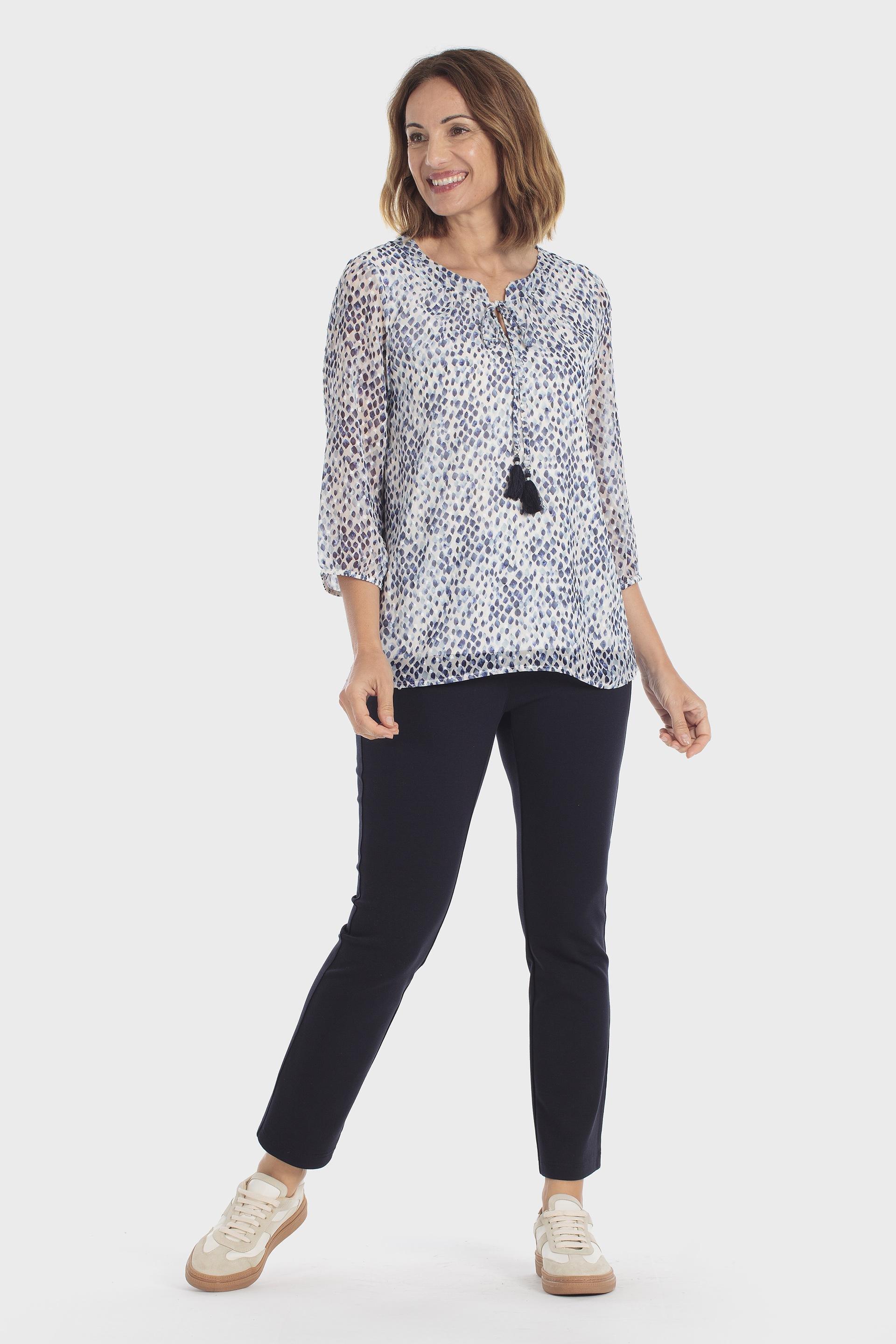 Blue Printed T-Shirt, Blue Cramberry, large image number 1