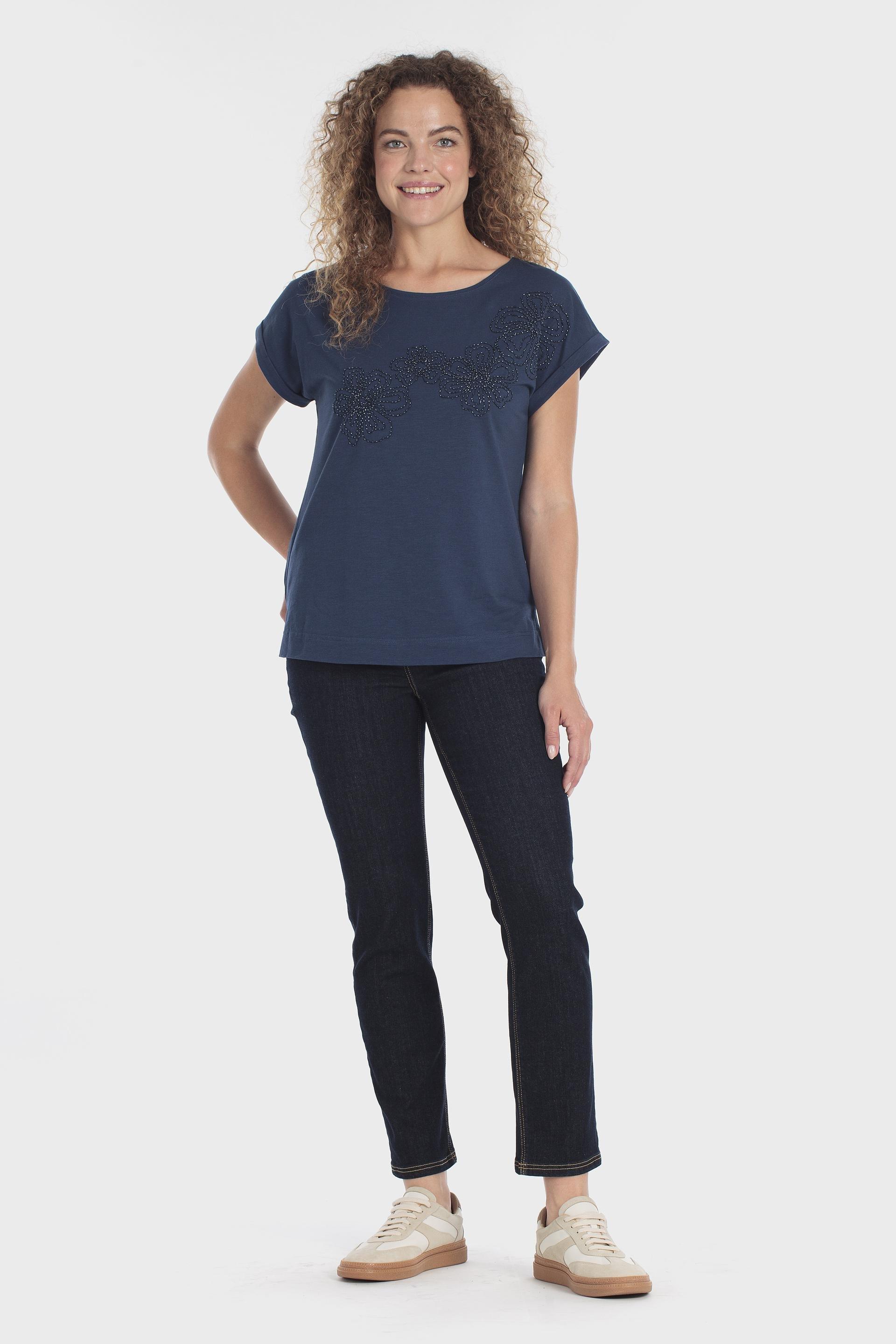 تي شيرت مطرز أزرق, Blue Navy, medium