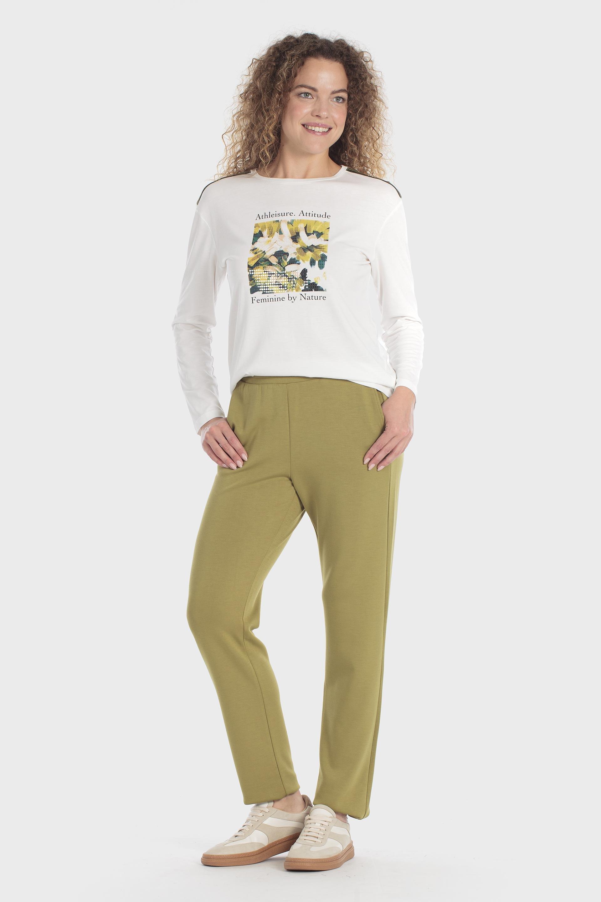 Printed Long Sleeve T-Shirt White, Beige Talc, medium