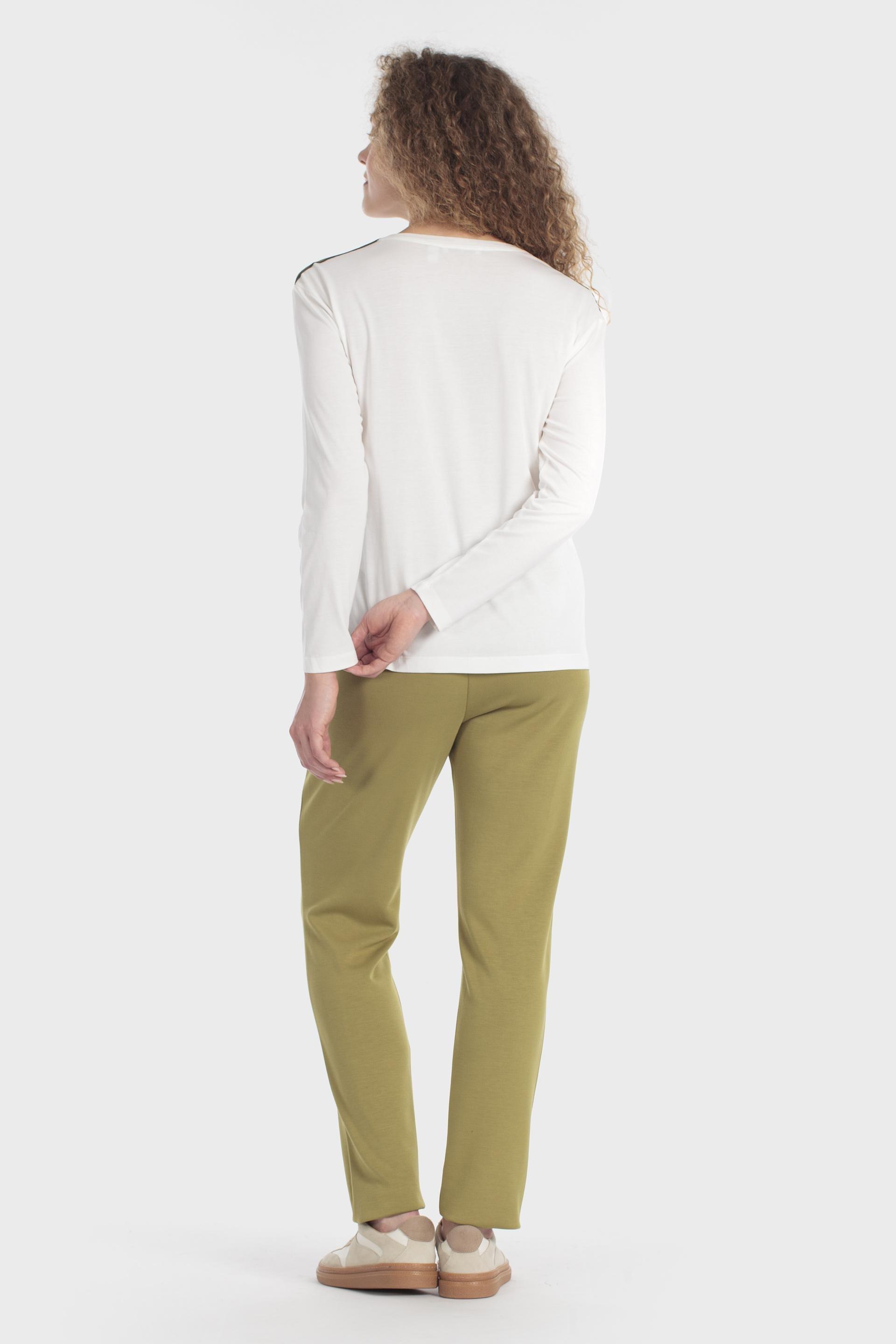 Printed Long Sleeve T-Shirt White, Beige Talc, large image number 3