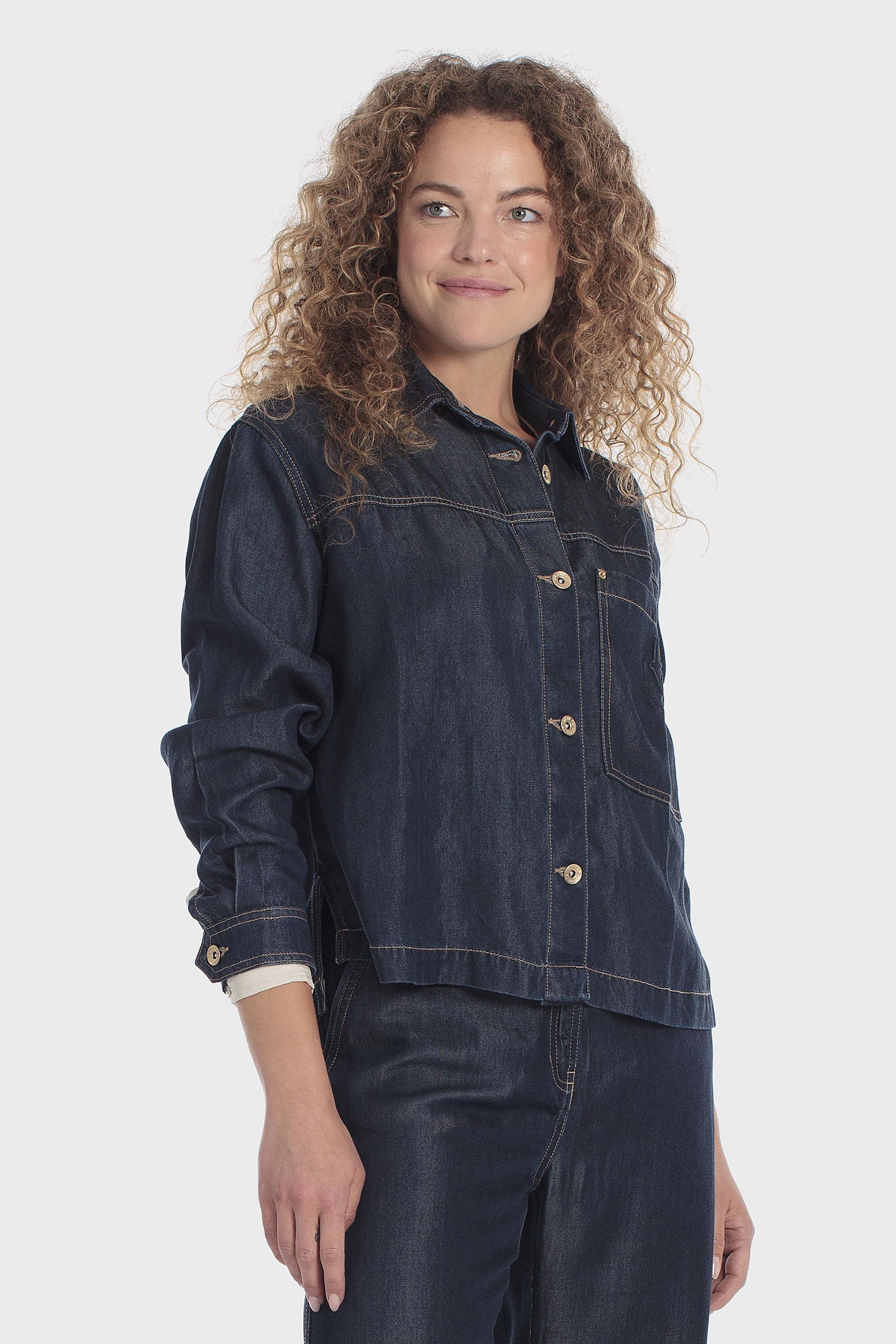 Blue Lyocell Jacket, 3701_397, large image number 2