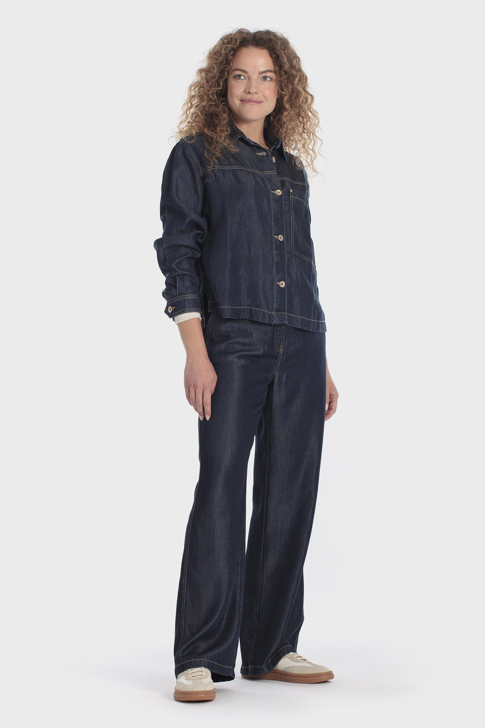 Blue Lyocell Jacket, 3701_397, large image number 3