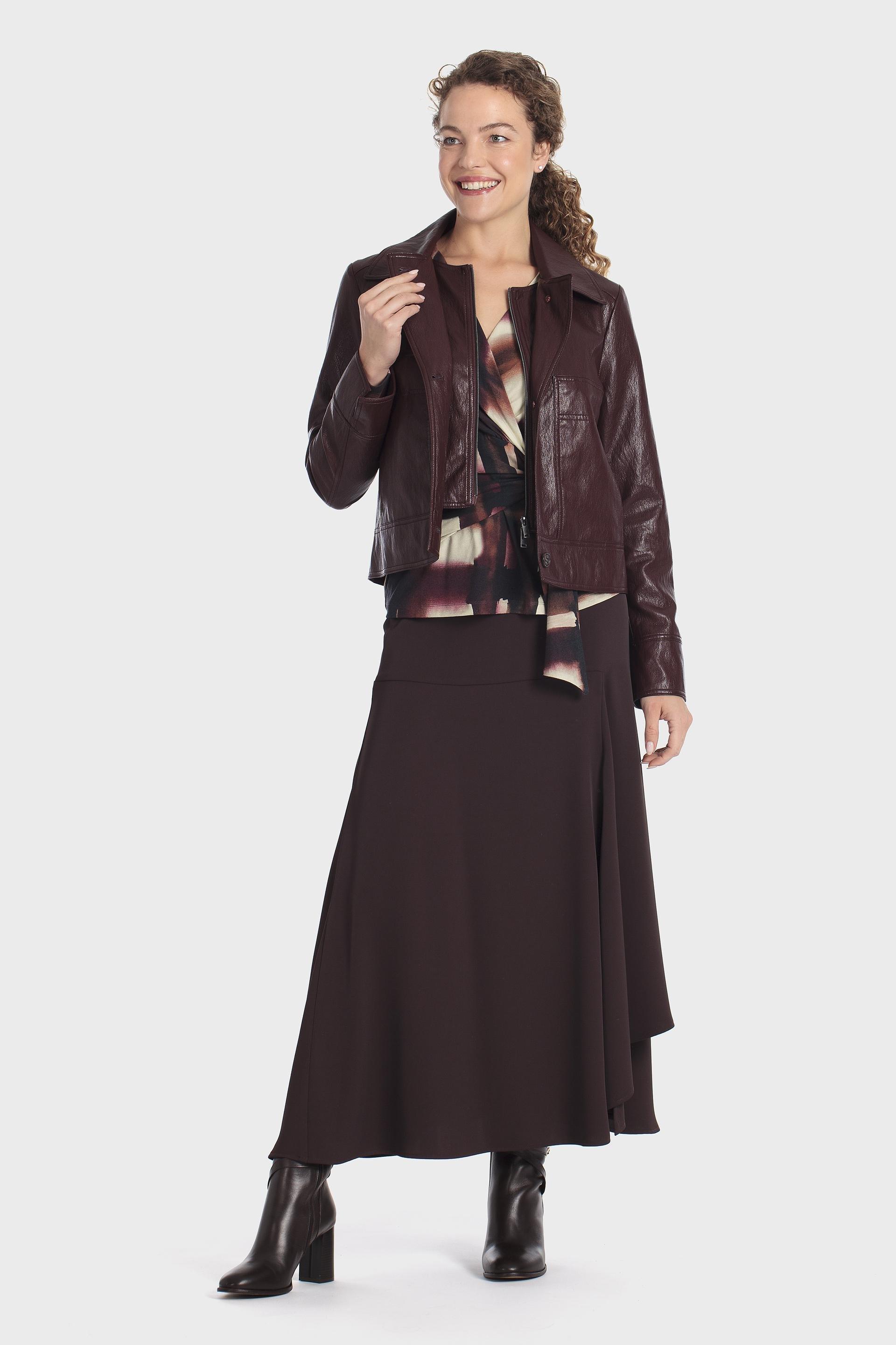 Lapels Collar Jacket Purple, Purple Mulberry, medium