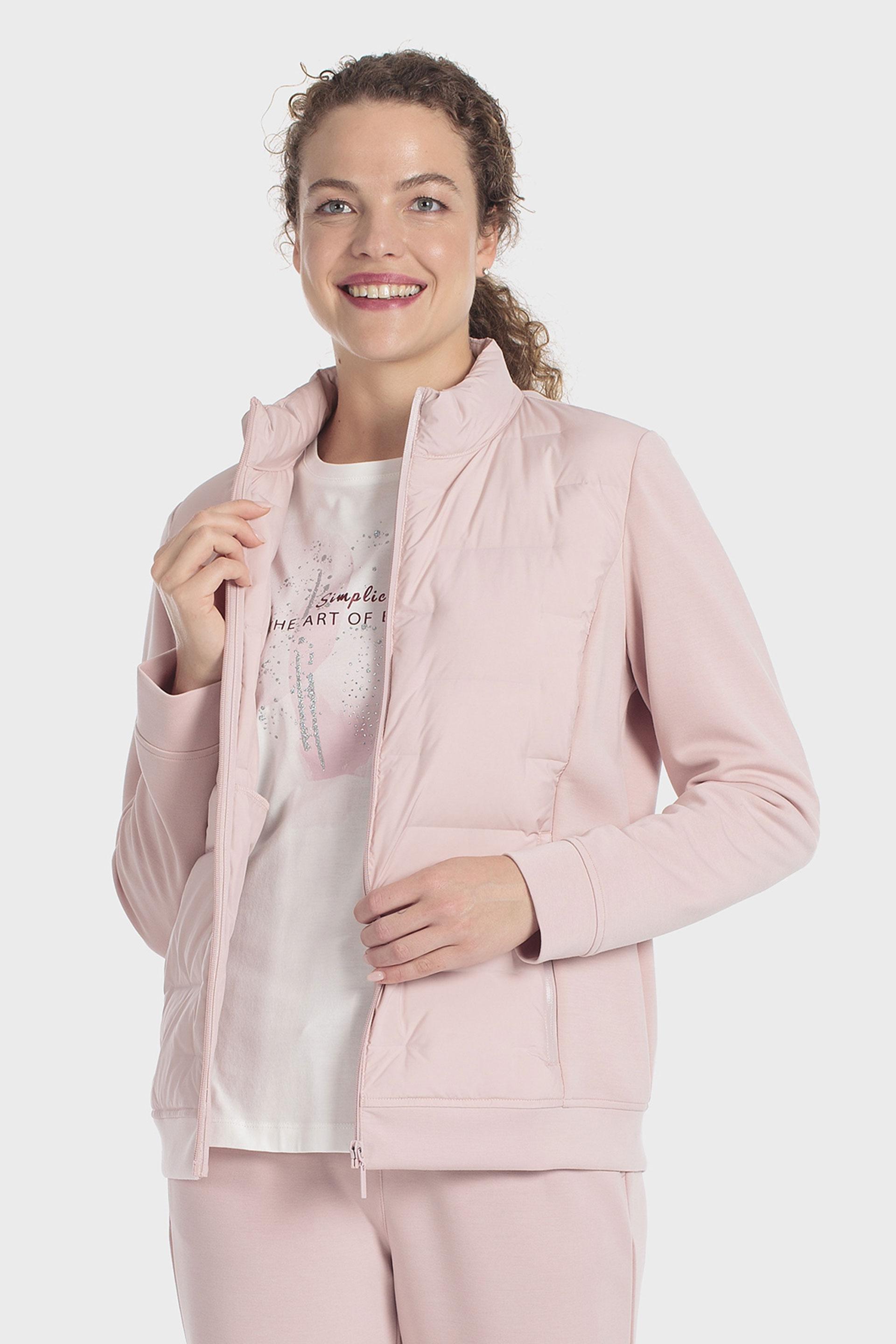 Funnel Neck Jacket Pink, Pink Petal, medium