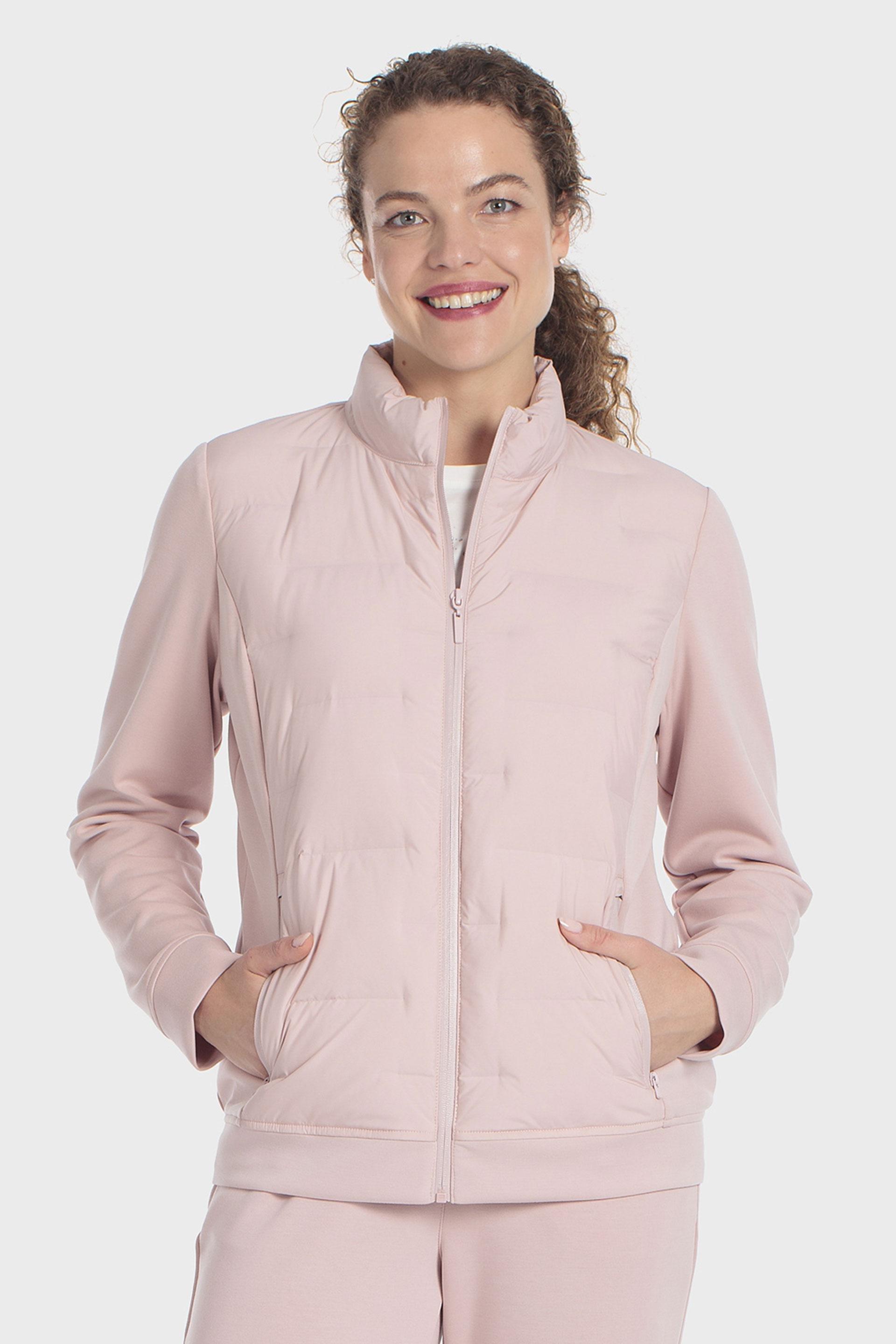 Funnel Neck Jacket Pink, Pink Petal, medium