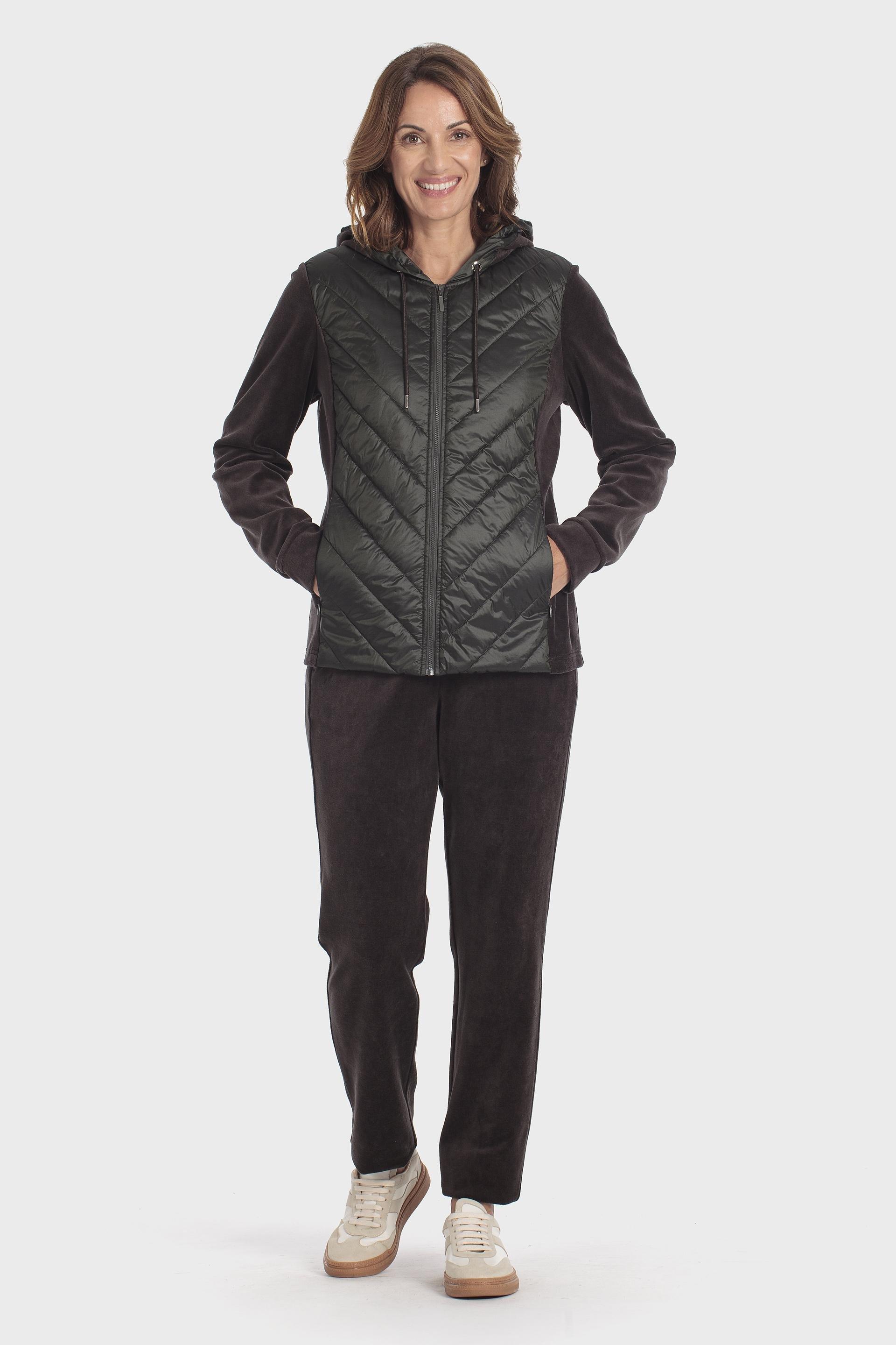 Padded jacket, WOMEN, Green Dark Khaki, medium