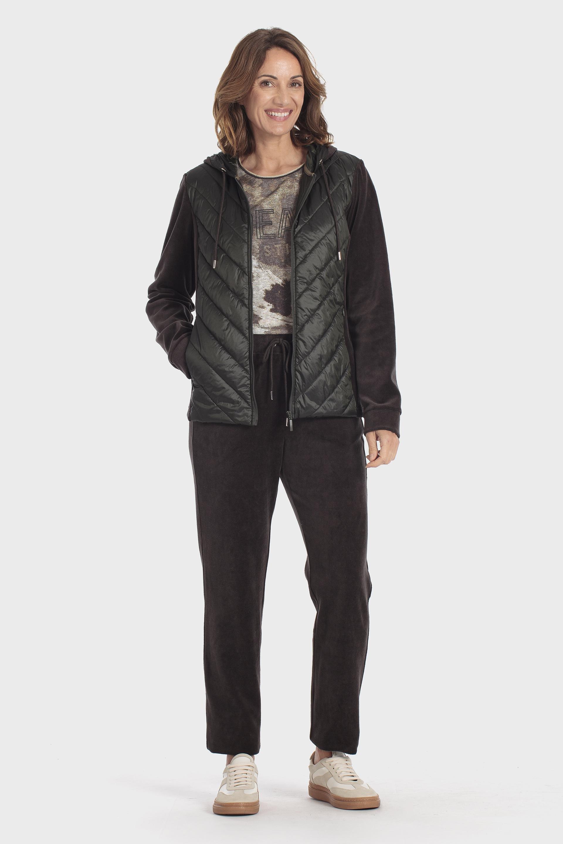 Padded jacket, WOMEN, Green Dark Khaki, medium
