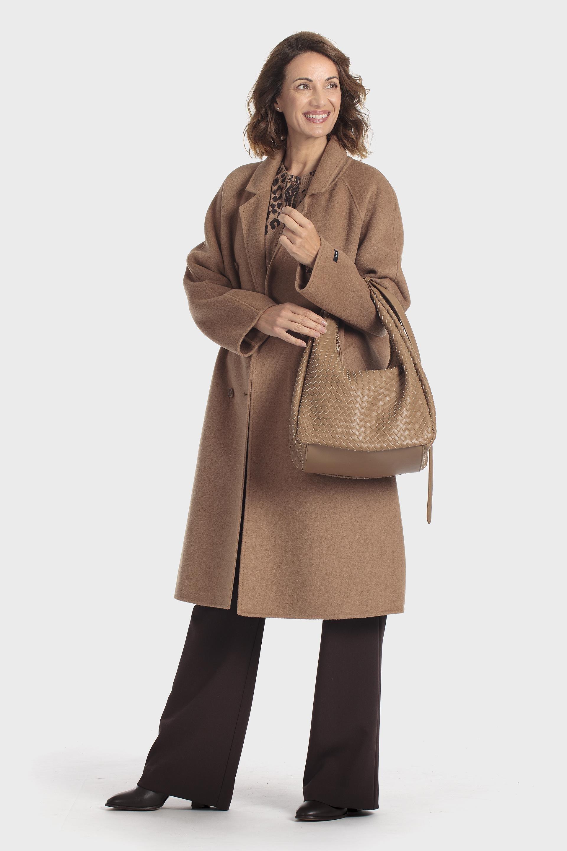 Braided Hobo Bag Beige, Beige Camel, medium