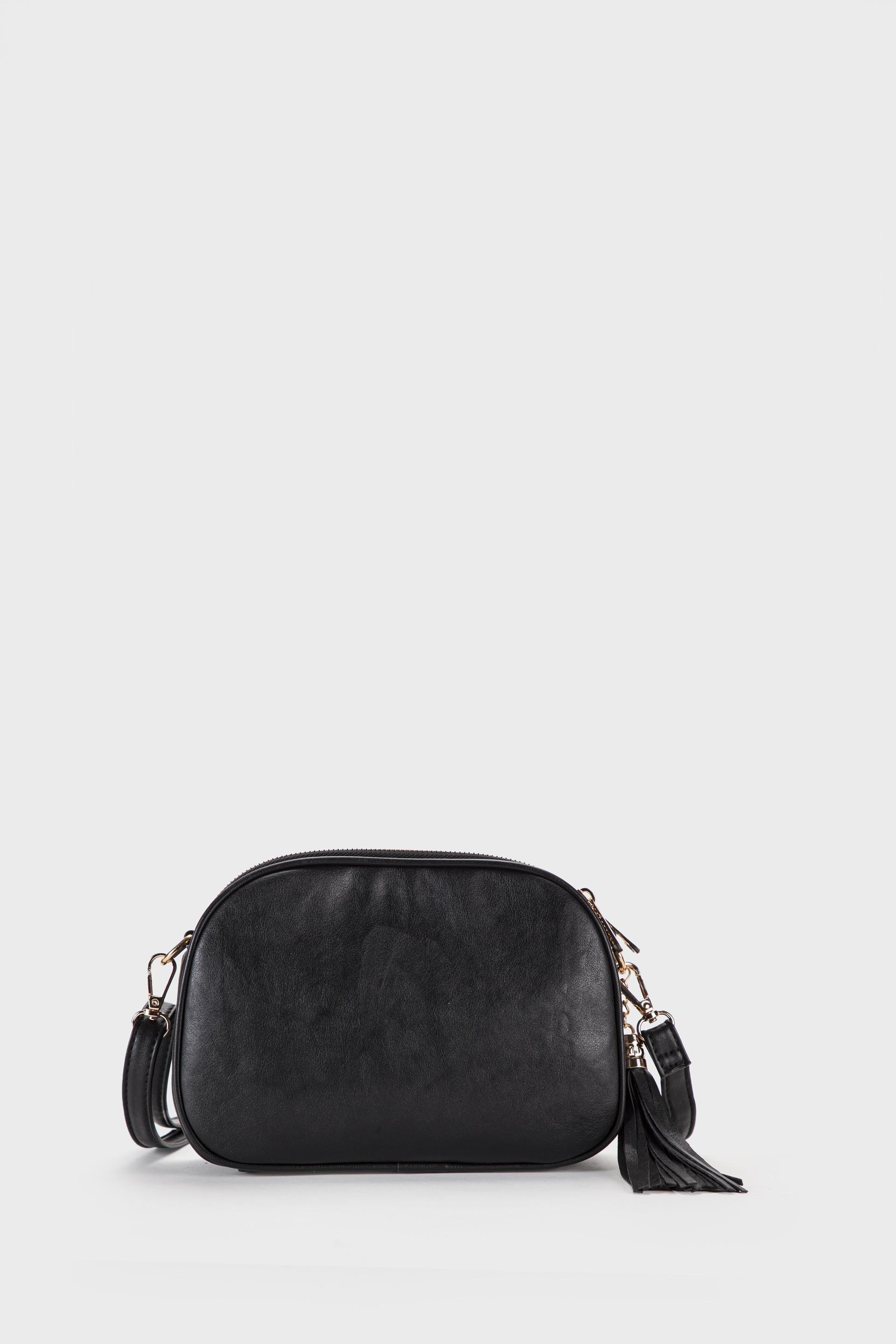 Black Shoulder Bag, Black, large image number 2