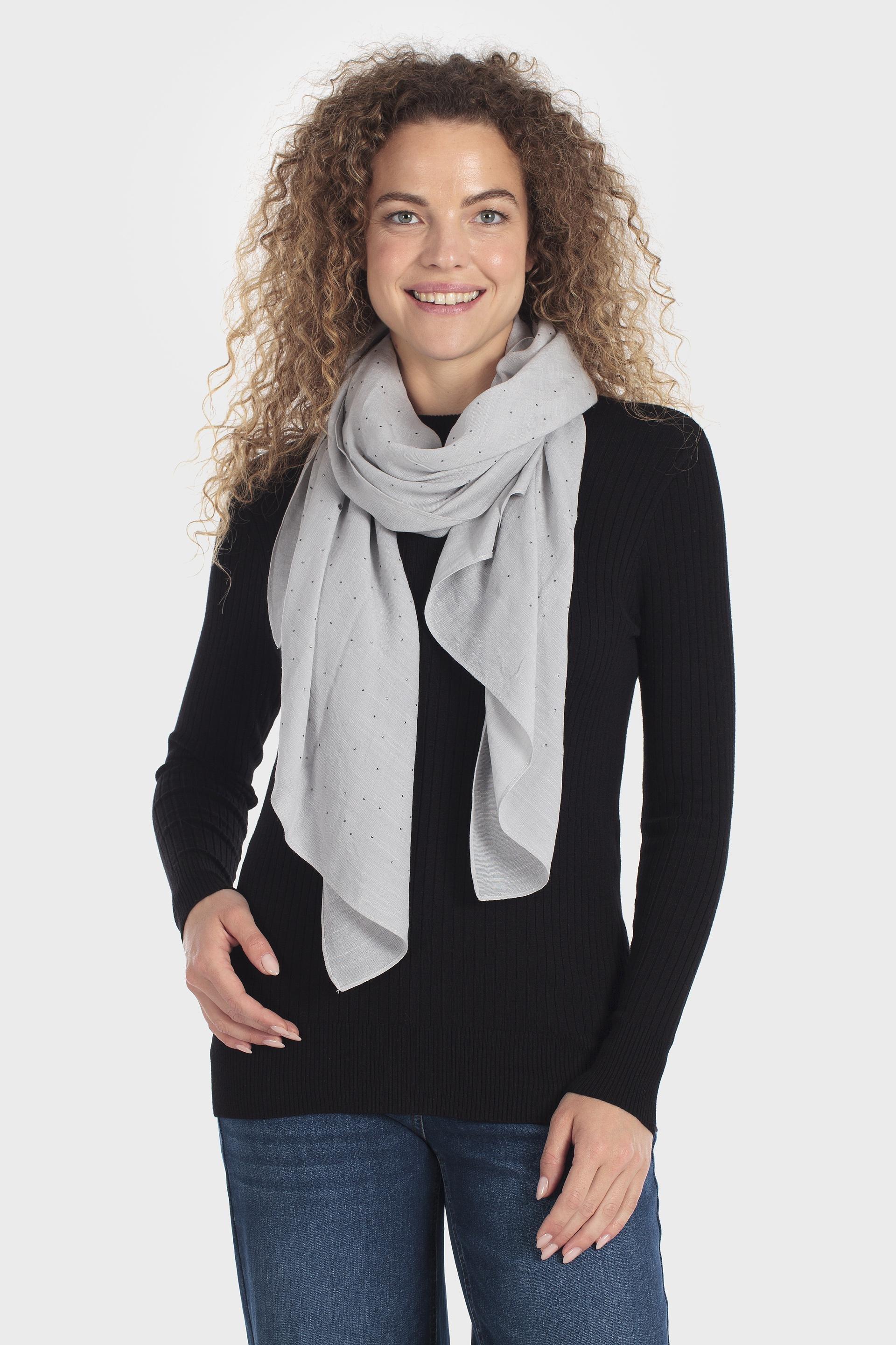 Rhinestone Pashmina Grey, Grey, medium