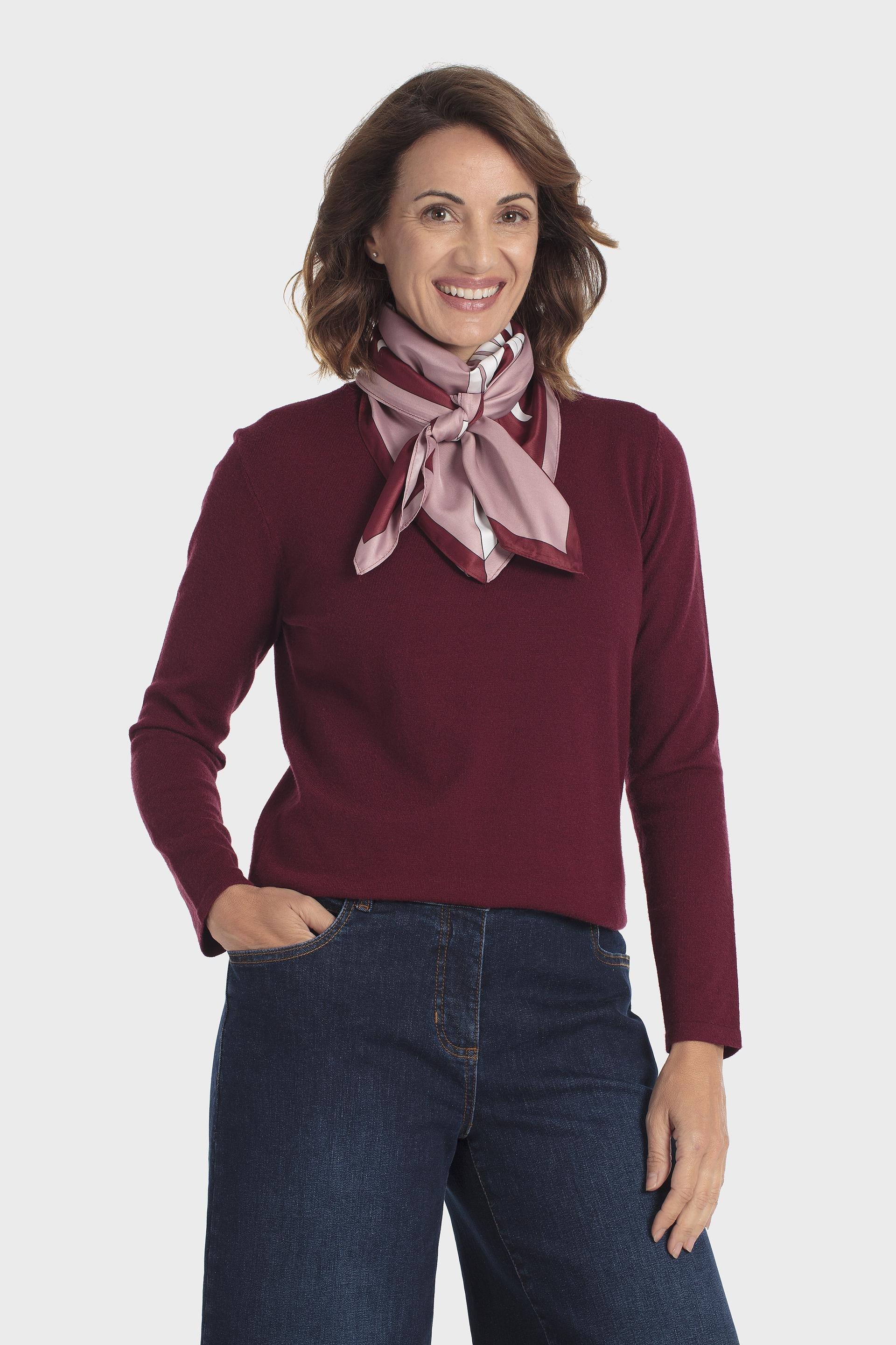 Floral Print Scarf Multicolour, Garnet, large image number 0