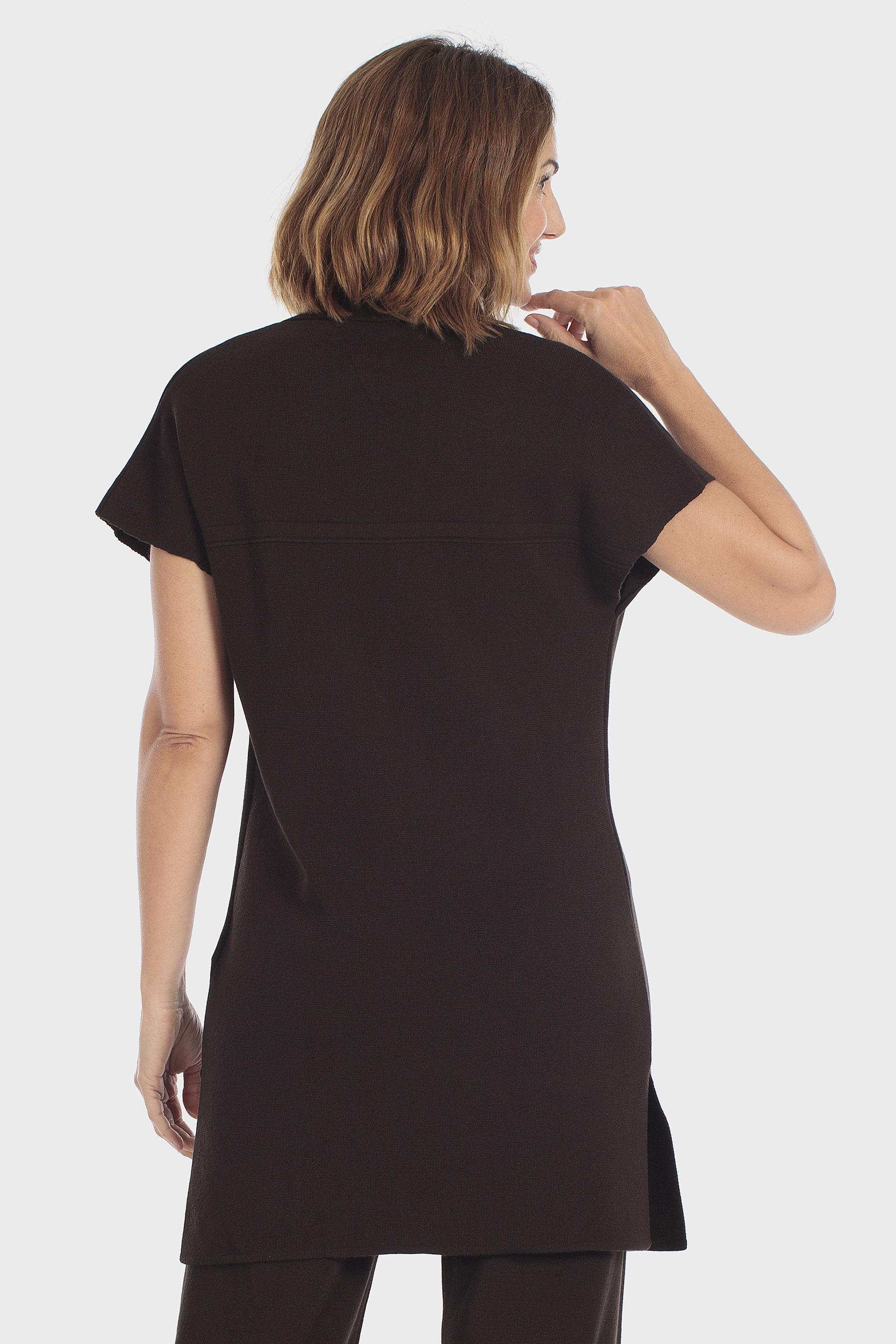 Criss-Cross Long Waistcoat Brown, Brown, large image number 3