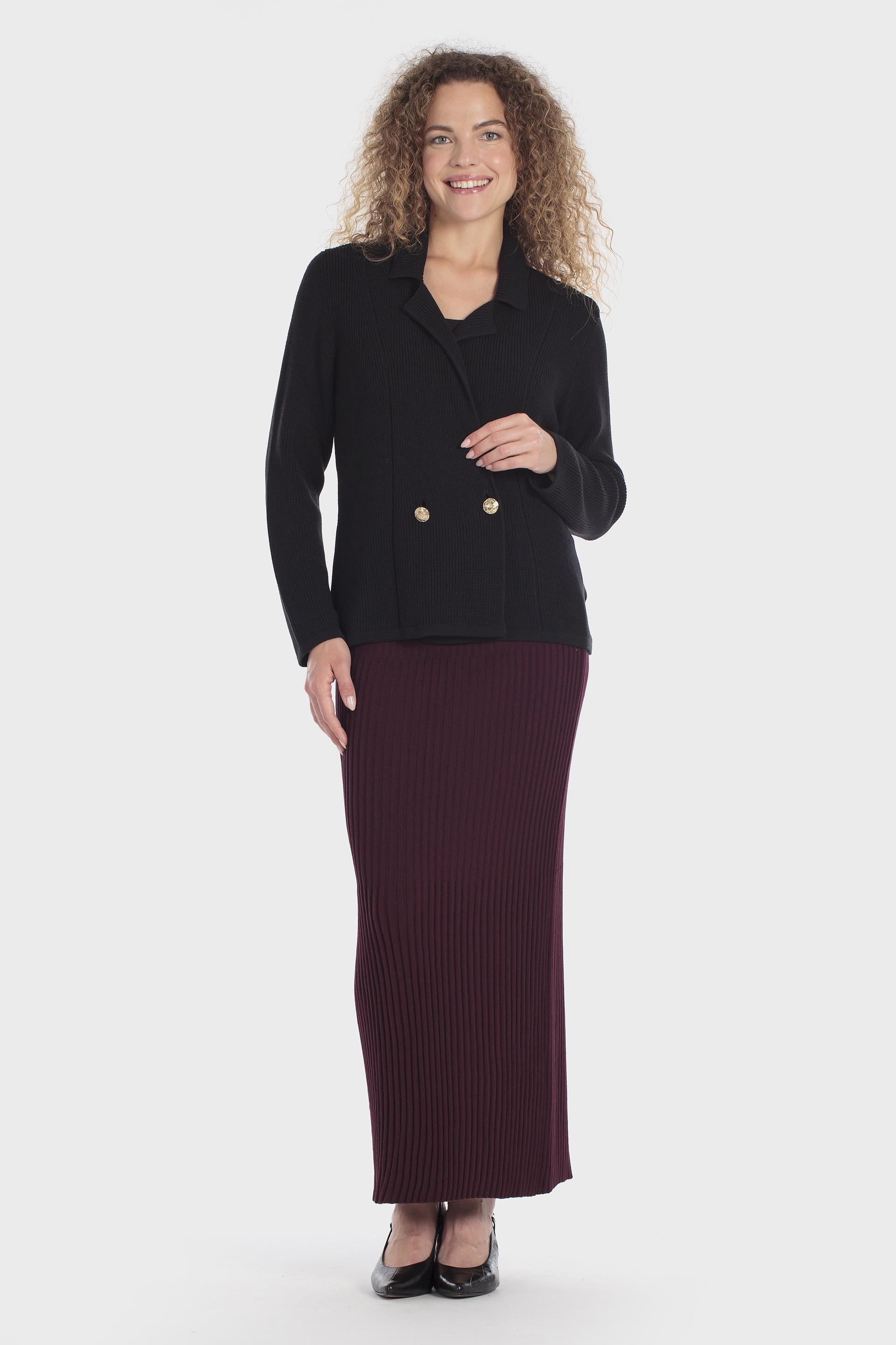 Criss-Cross Double-Breasted Jacket Black, Black, medium