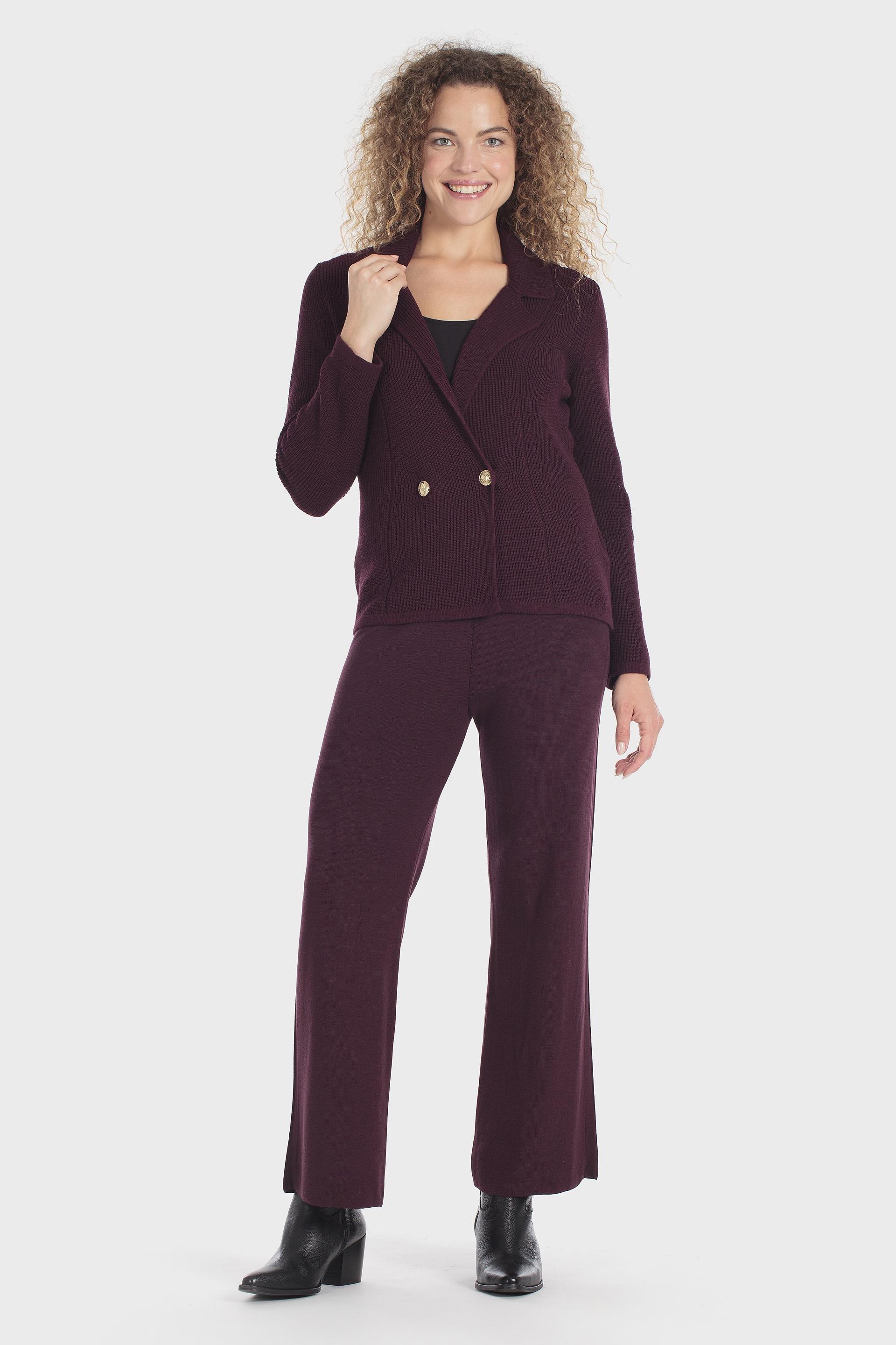 Criss-Cross Double-Breasted Jacket Purple, Purple Mulberry, medium