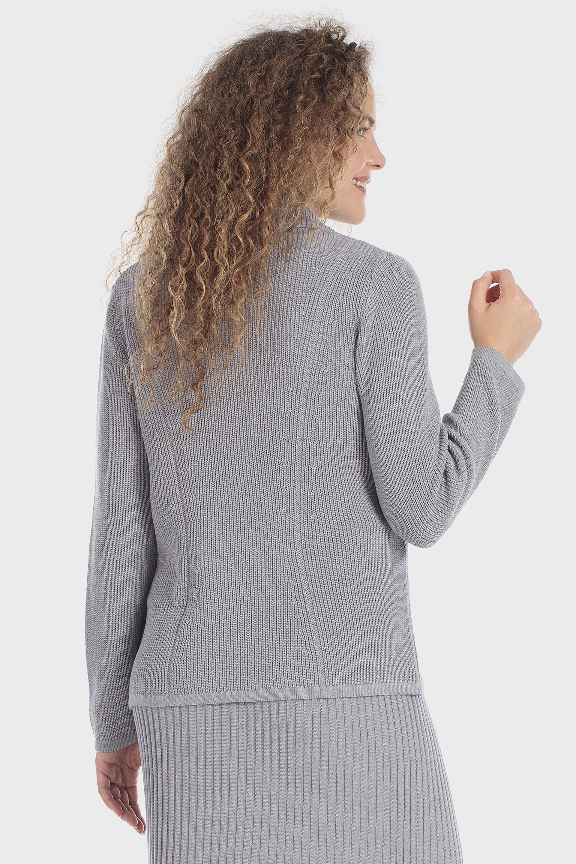 Criss-Cross Double-Breasted Jacket Grey, Grey Melange, large image number 2