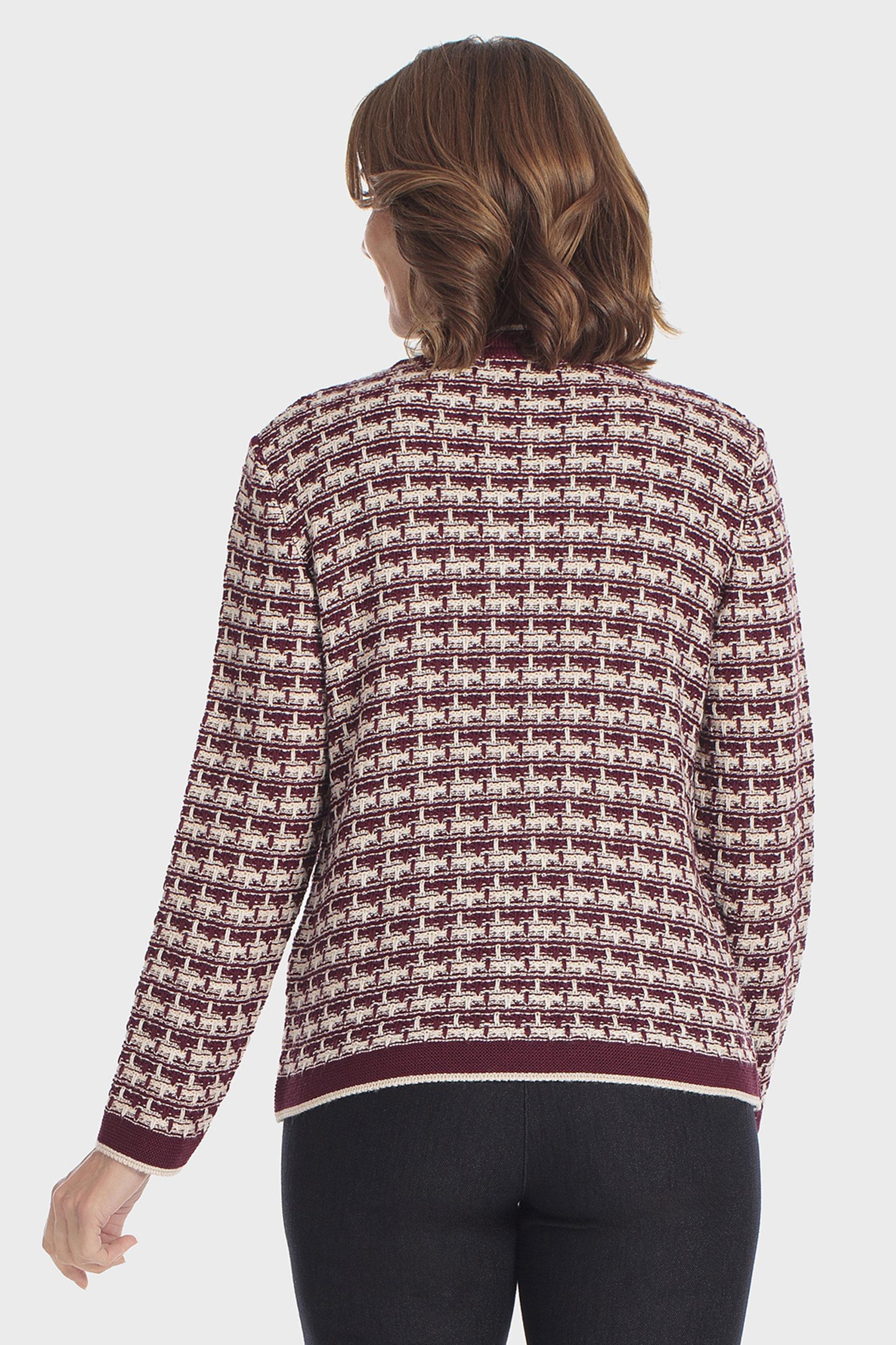 Burgundy Metallic Thread Jacket, Red Dark, large image number 2