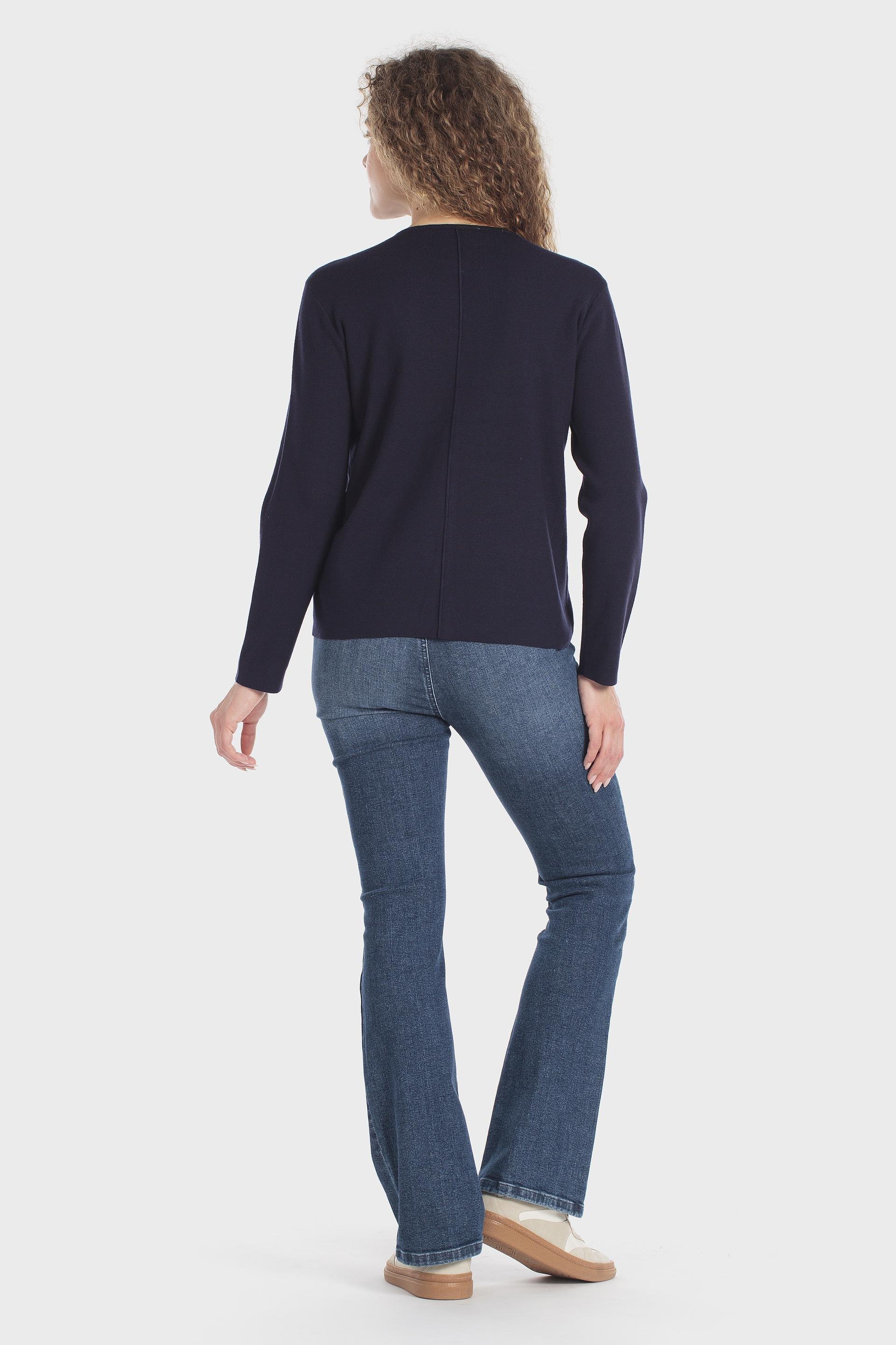 جاكيت تريكو بأزرار كحلي, Blue Navy, large image number 3